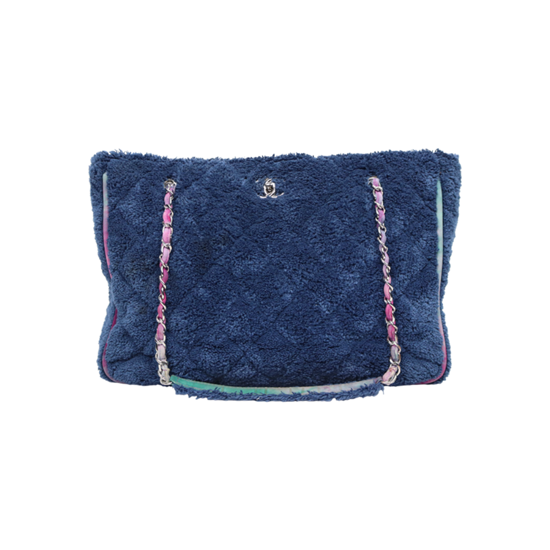ITQA2N82VGEK Chanel Navy Shearling Quilted CC Timeless Chain Shoulder Bag