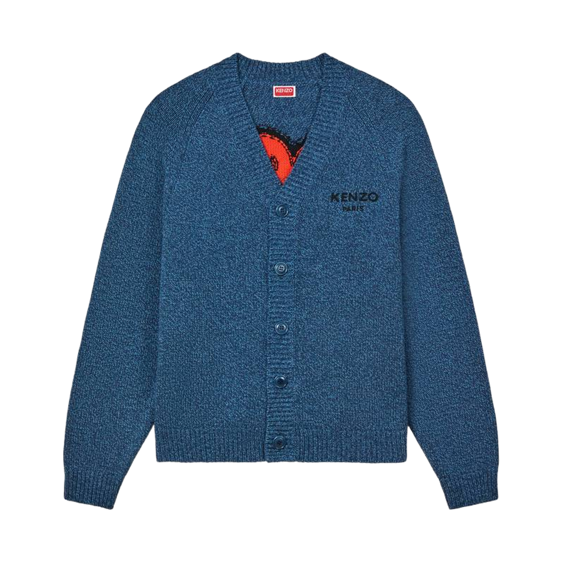 겐조 보케 플라워 코튼 울 가디건 블루(Kenzo Boke Flower Cardigan in Cotton Wool Blue)