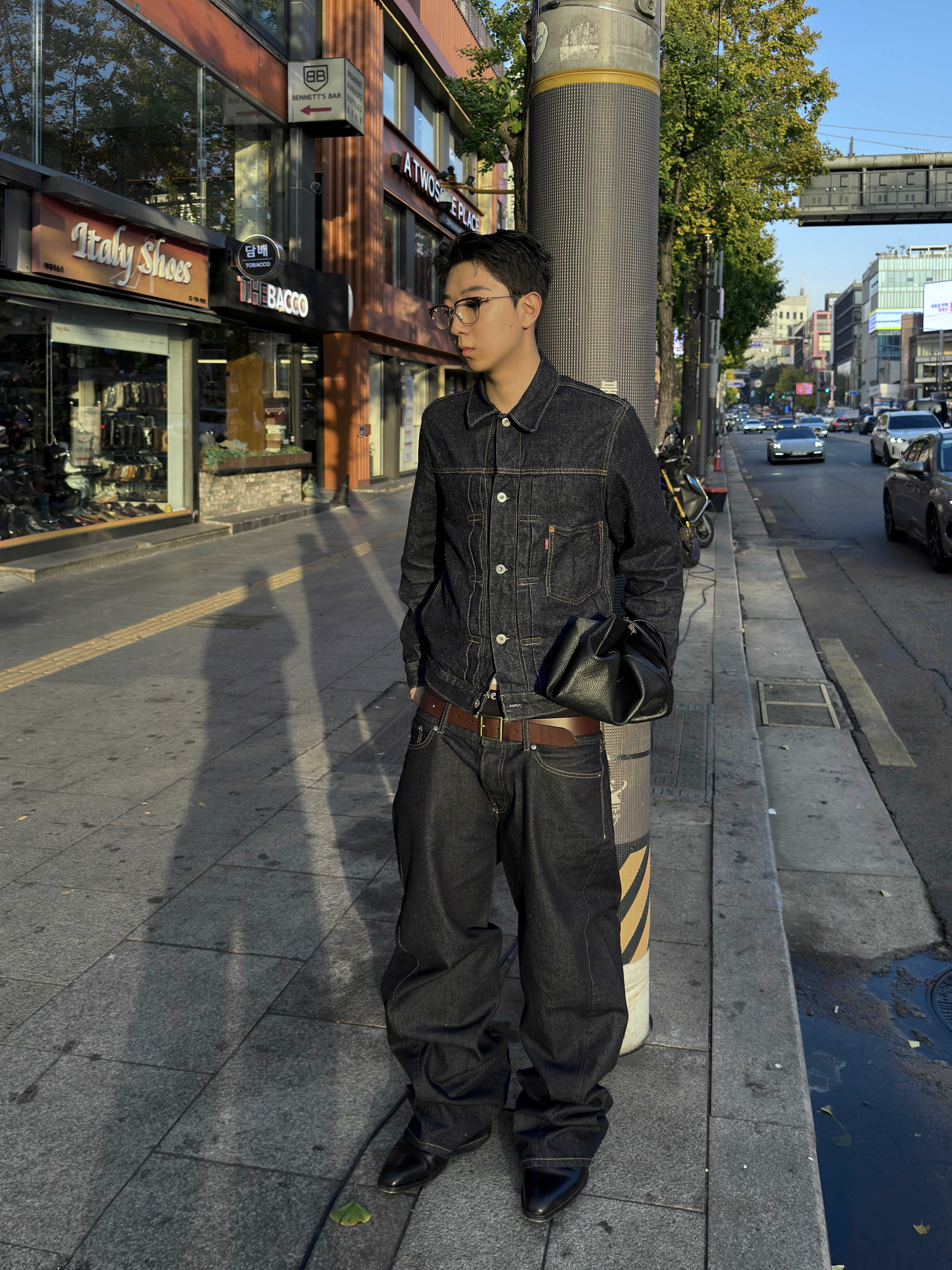 Levi's Type I Jacket Dark Indigo 착용 스타일 - 3