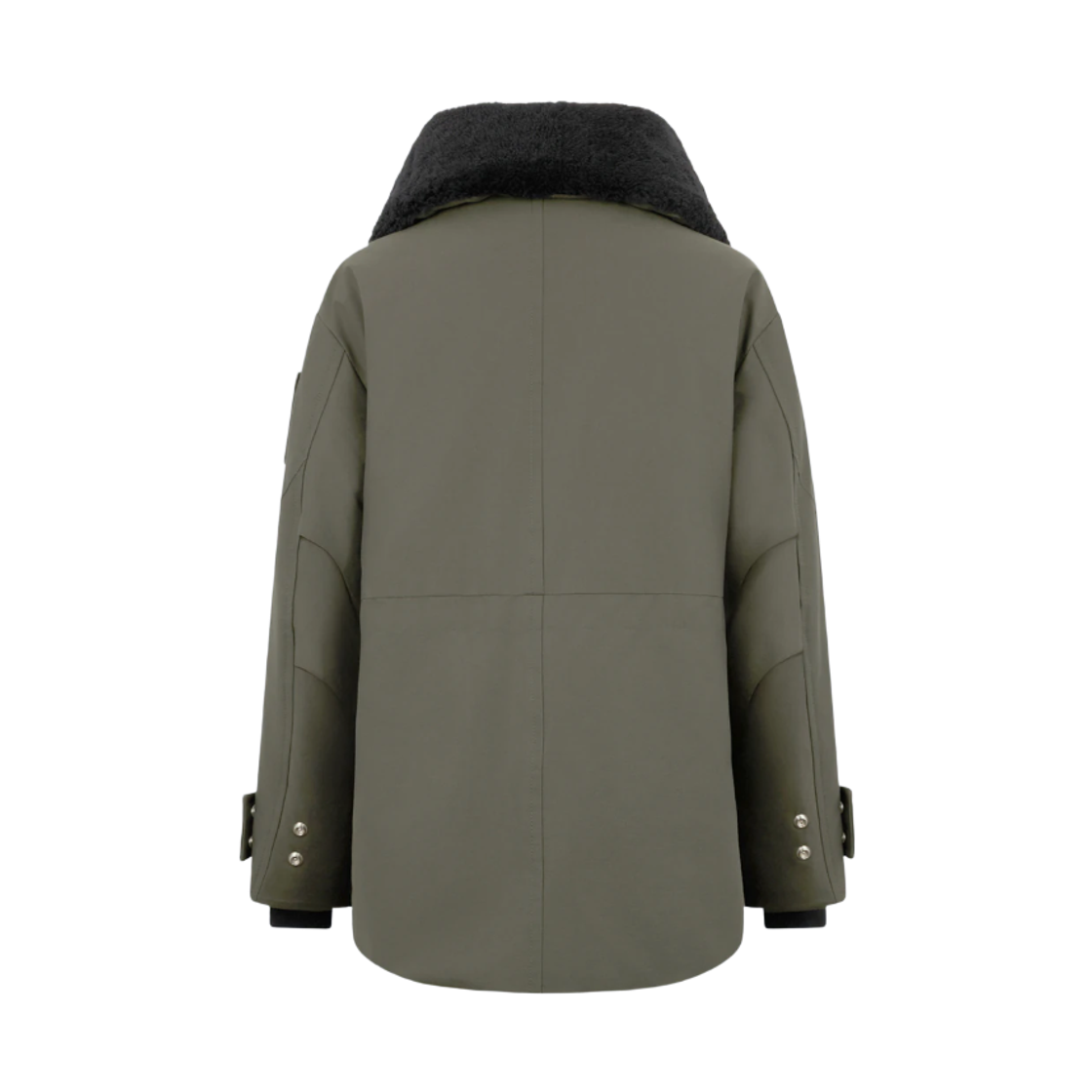 (W) 무스너클 오리지널 오로라 셔링 트림 자켓 다크 올리브 블랙((W) Moose Knuckles Original Aurora Shearling Trim Jacket Dark Olive Black) - 2