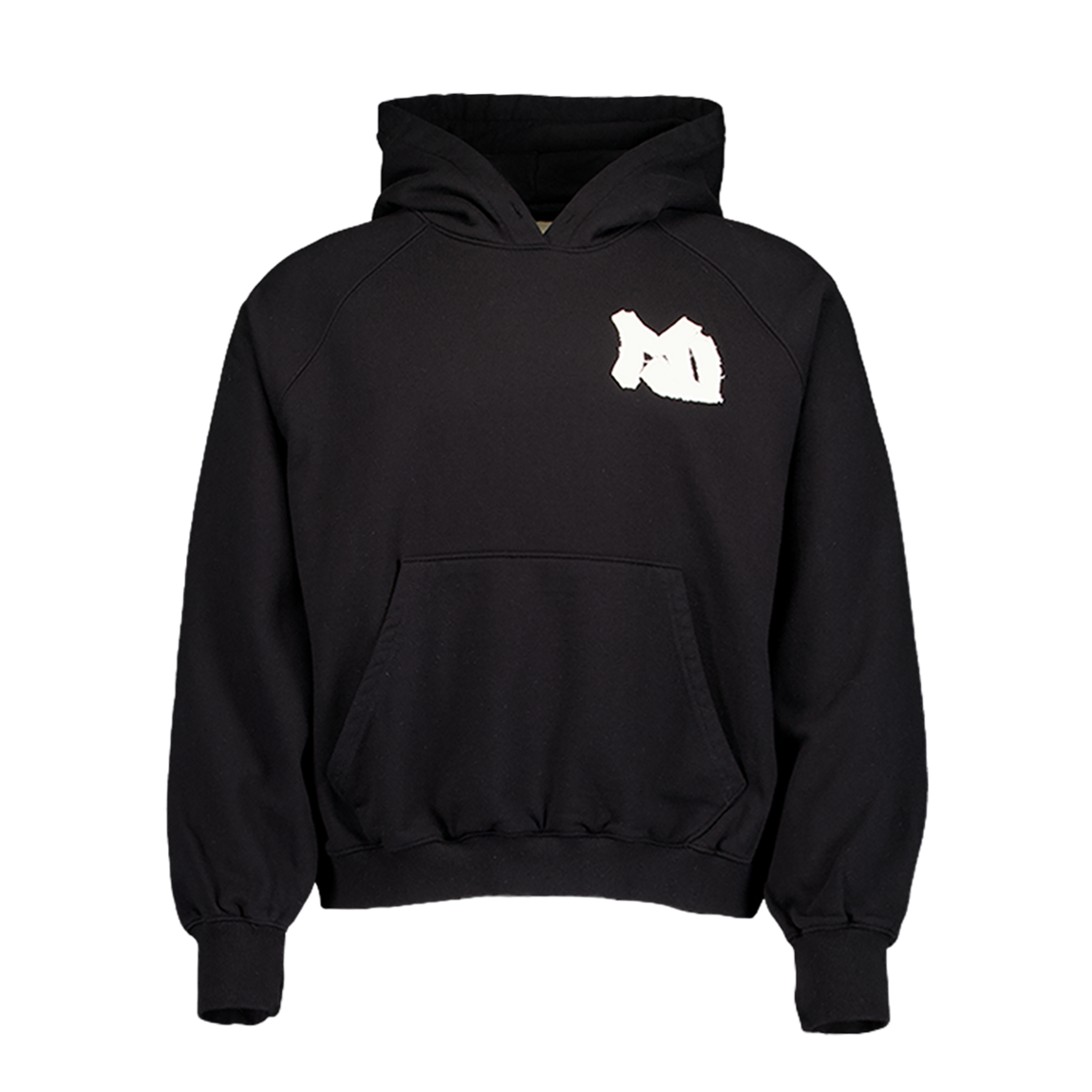 언더마이카 무.151 스몰 아플리케 로고 후디 블랙