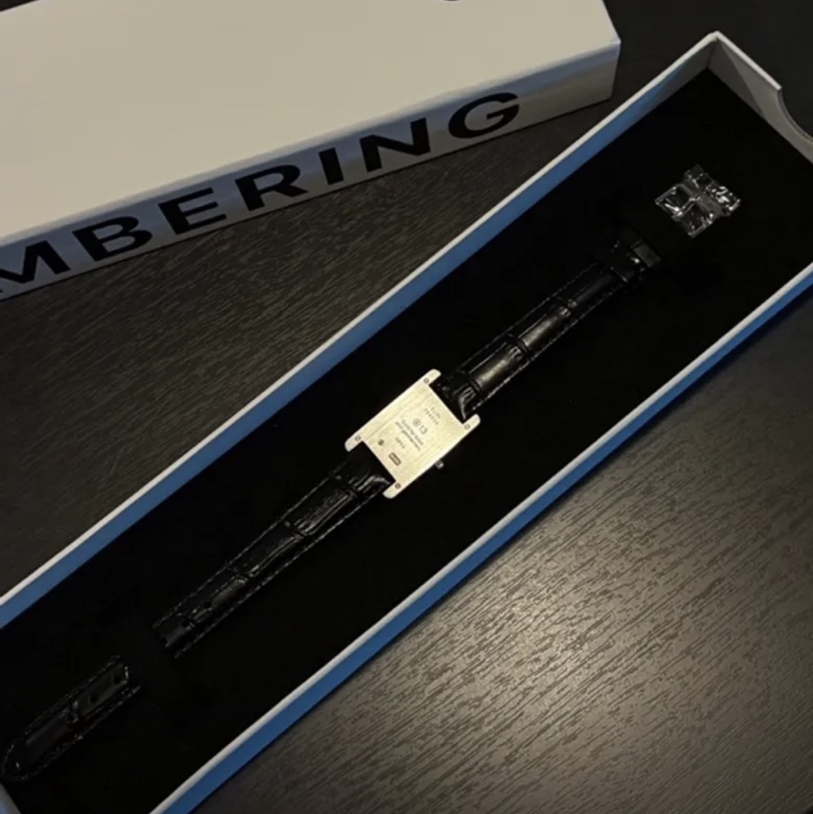 NUMBERING #1901 A13 Watch Bracelet Black/Silver 착용 스타일