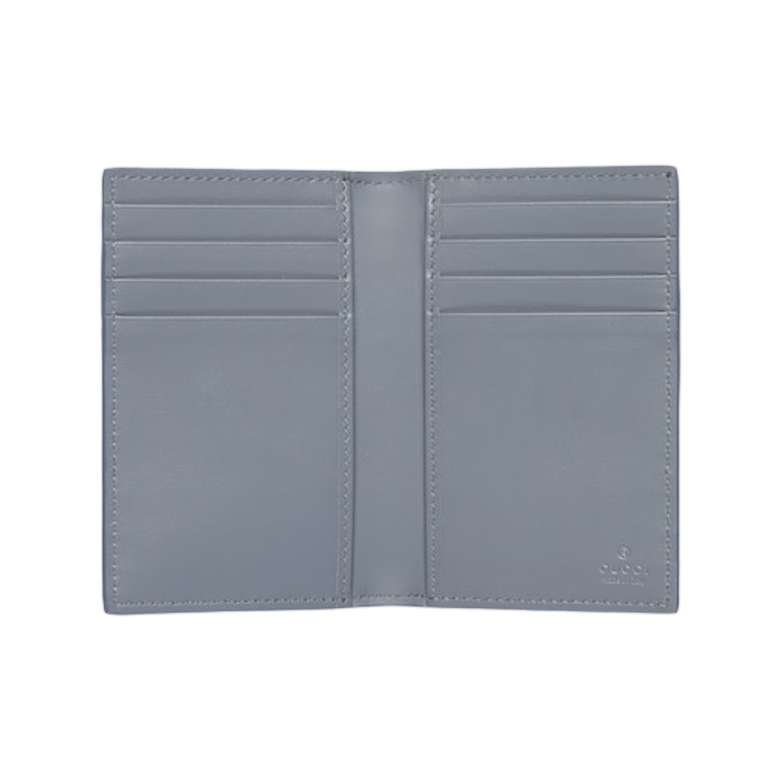 구찌 더스티 블루 인테리어 GG 롱 카드 케이스 다크 블루(Gucci Dusty Blue Interior GG Long Card Case Dark Blue) - 2