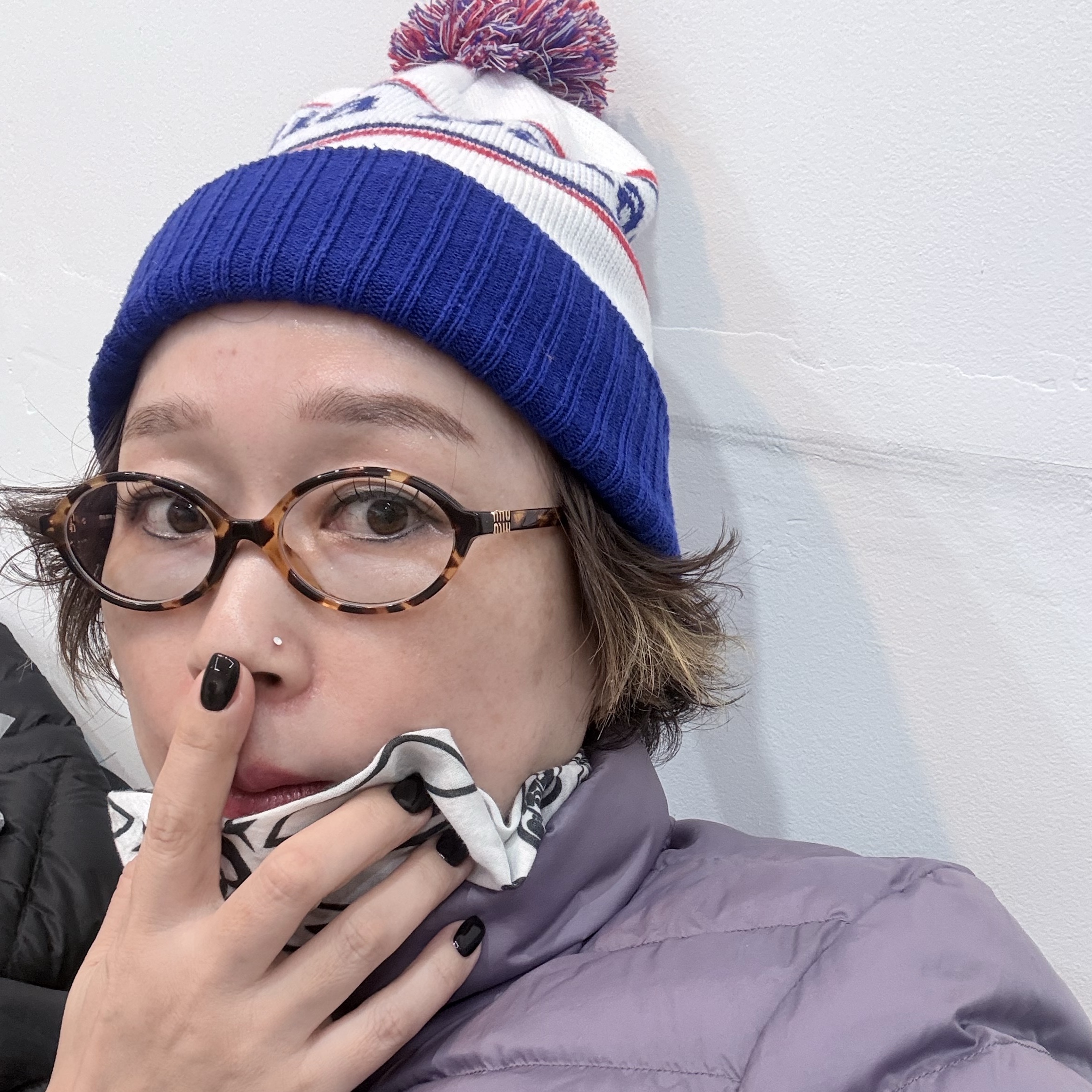 Patagonia Powder Town Beanie Viking Blue 착용 스타일