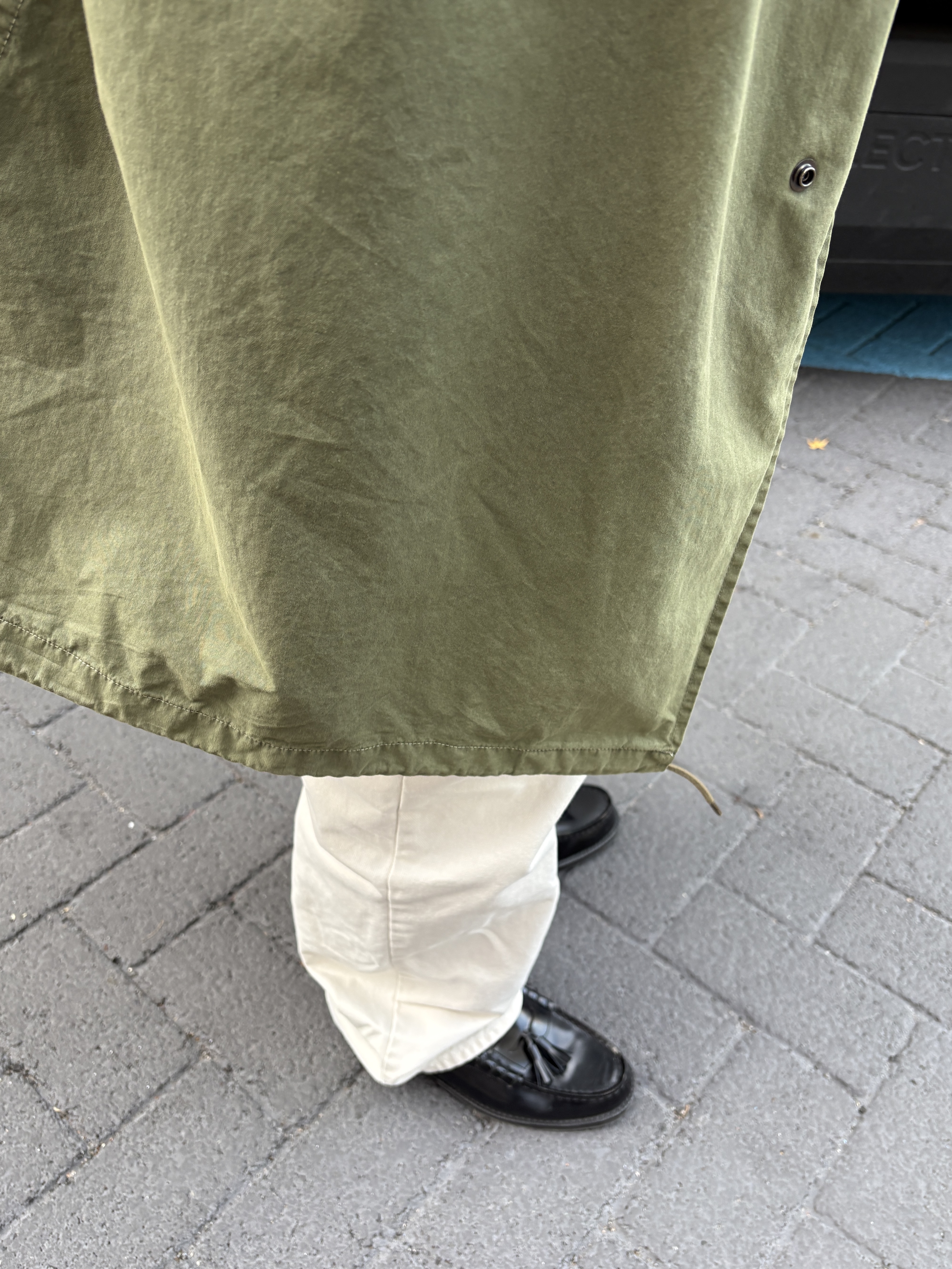 Freak's Store M-65 Liner Set Faded Olive, Stussy Denim Classic Jean Natural 착용 스타일 - 3