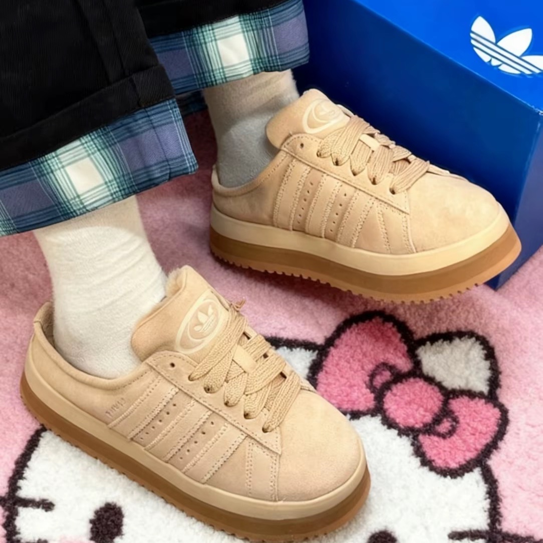 (W) Adidas Campus 00s WTR Lo Magic Beige Gum 착용 스타일 - 2