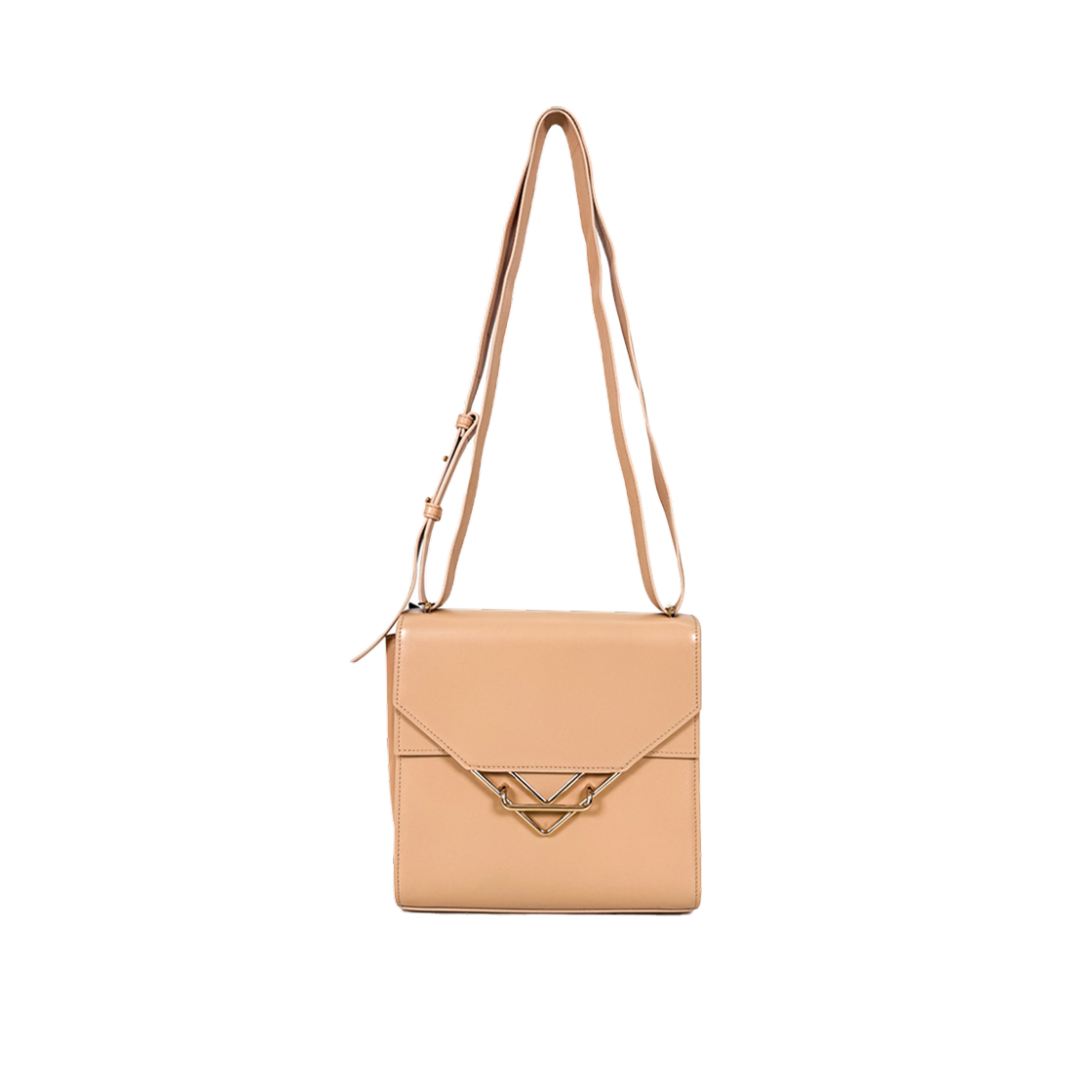 IT35WGWLPOU8 Bottega Veneta The Clip Square Shoulder Box Bag Small Beige