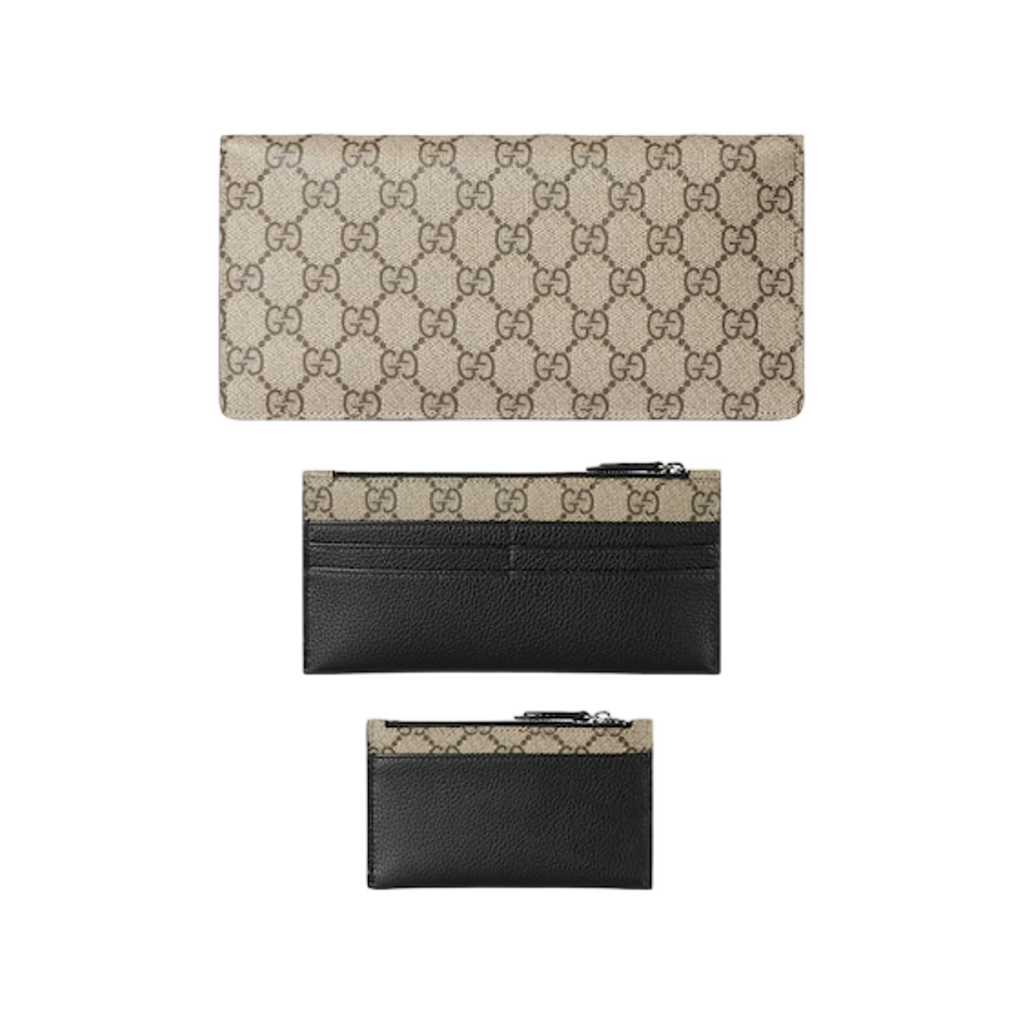 구찌 GG 마몽 월렛 블랙 베이지 다크 브라운(Gucci GG Marmont Wallet Black Beige Dark Brown) - 2