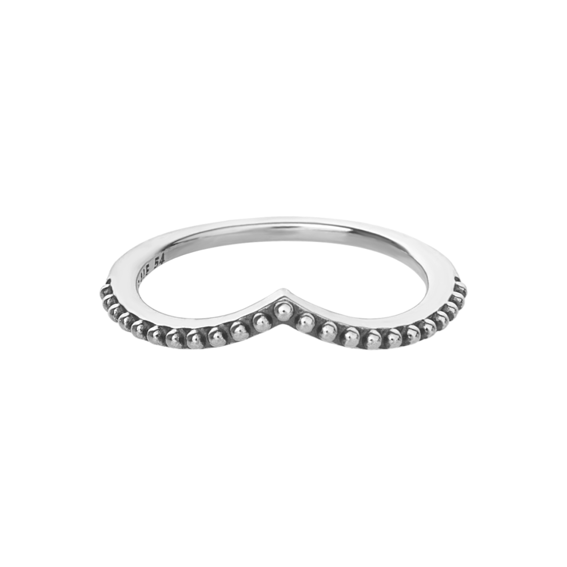 (W) 판도라 비디드 위시본 링 스털링 실버((W) Pandora Beaded Wishbone Ring Sterling Silver) - 1