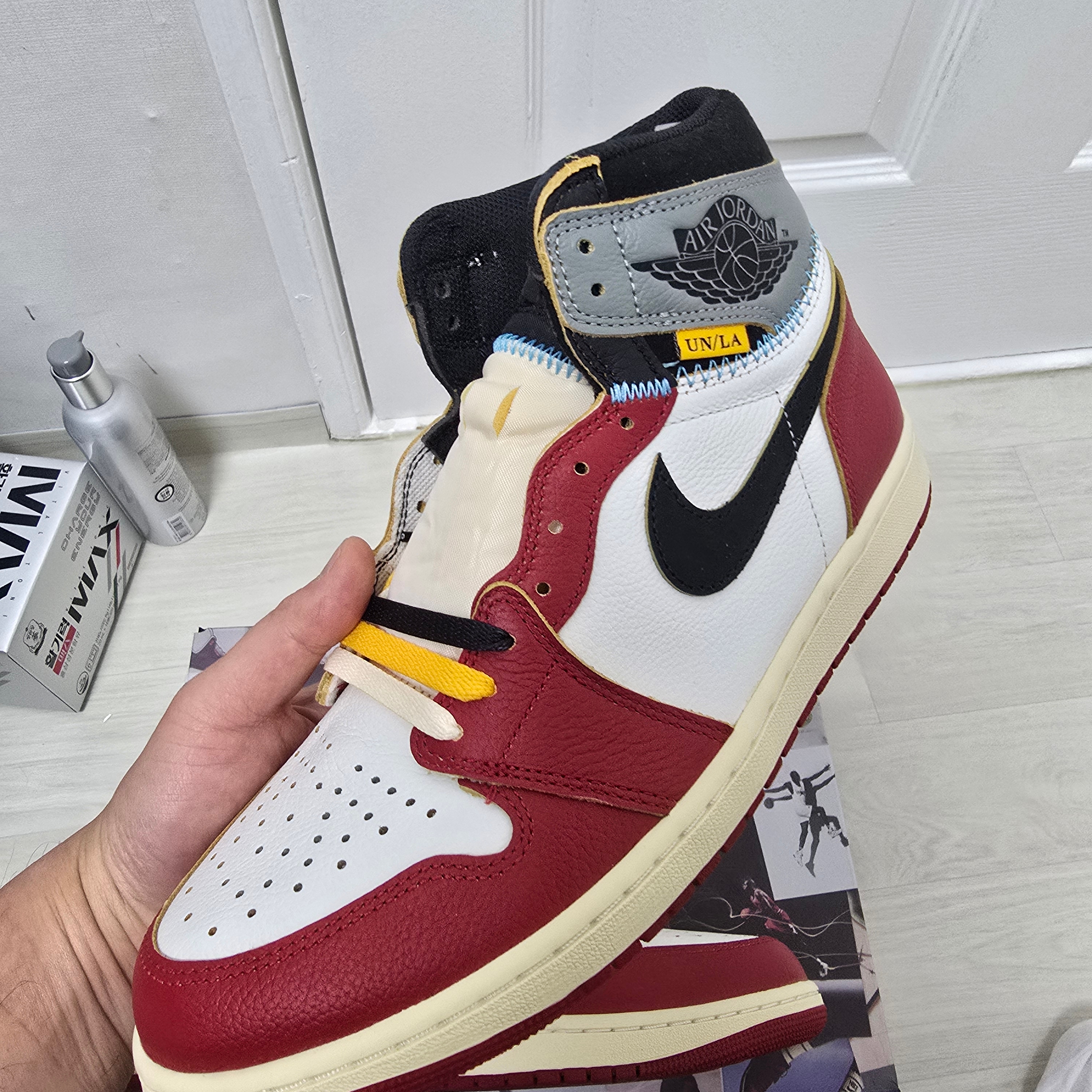 Jordan 1 x Union Retro High OG Chicago Shadow 착용 스타일 - 4