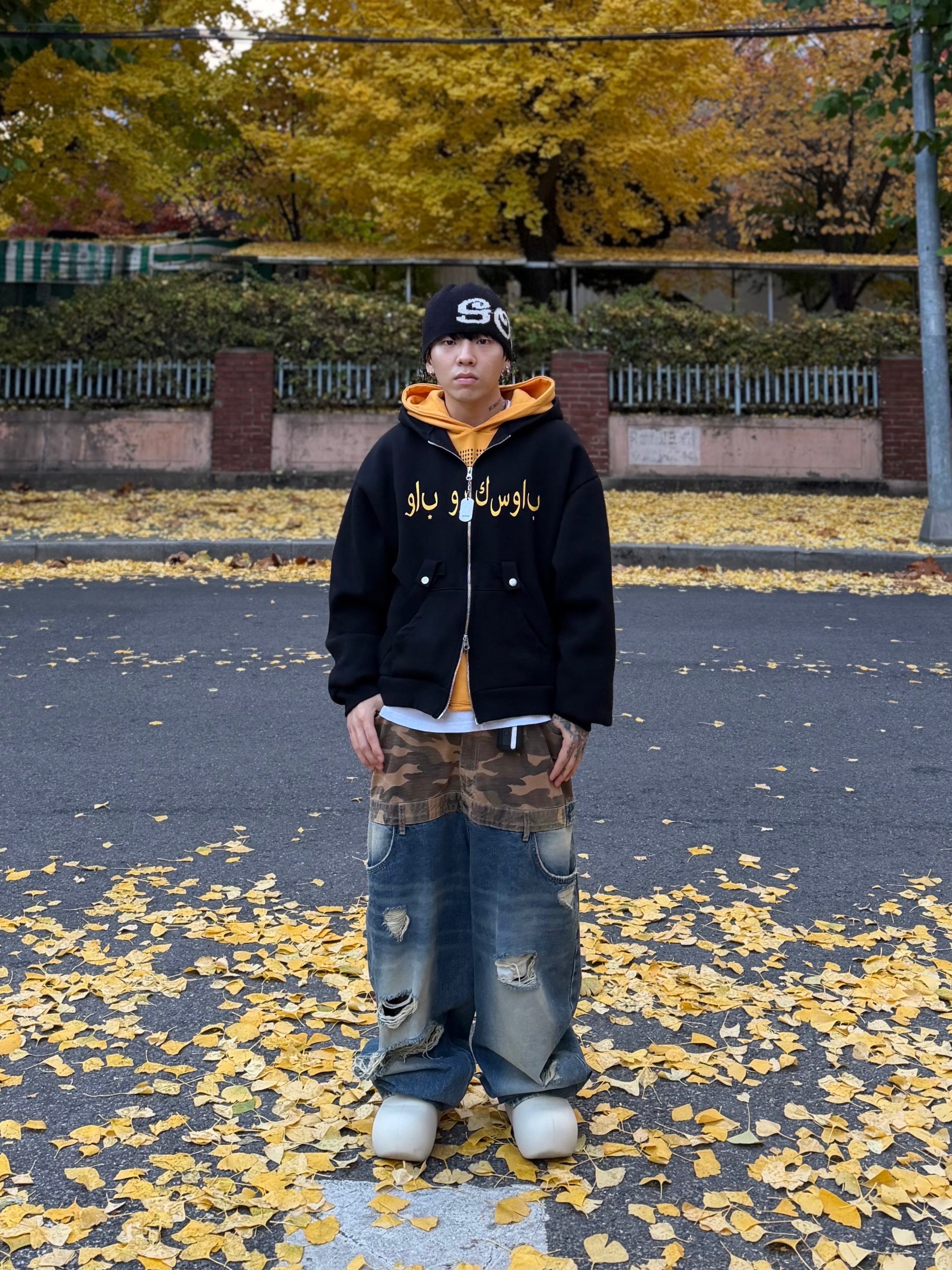 Wapworks Industrial Harness Hoodie Zip-Up, Taw&Toe Zerovity Murff Black 착용 스타일 - 4