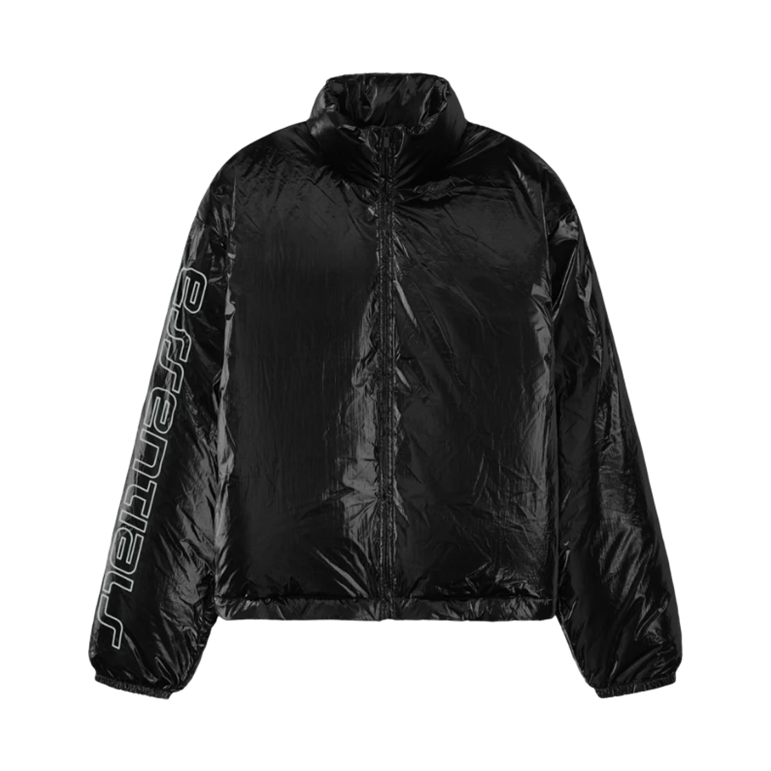- Essentials Ripstop Nylon Puffer Jacket Metallic Black - 25FW