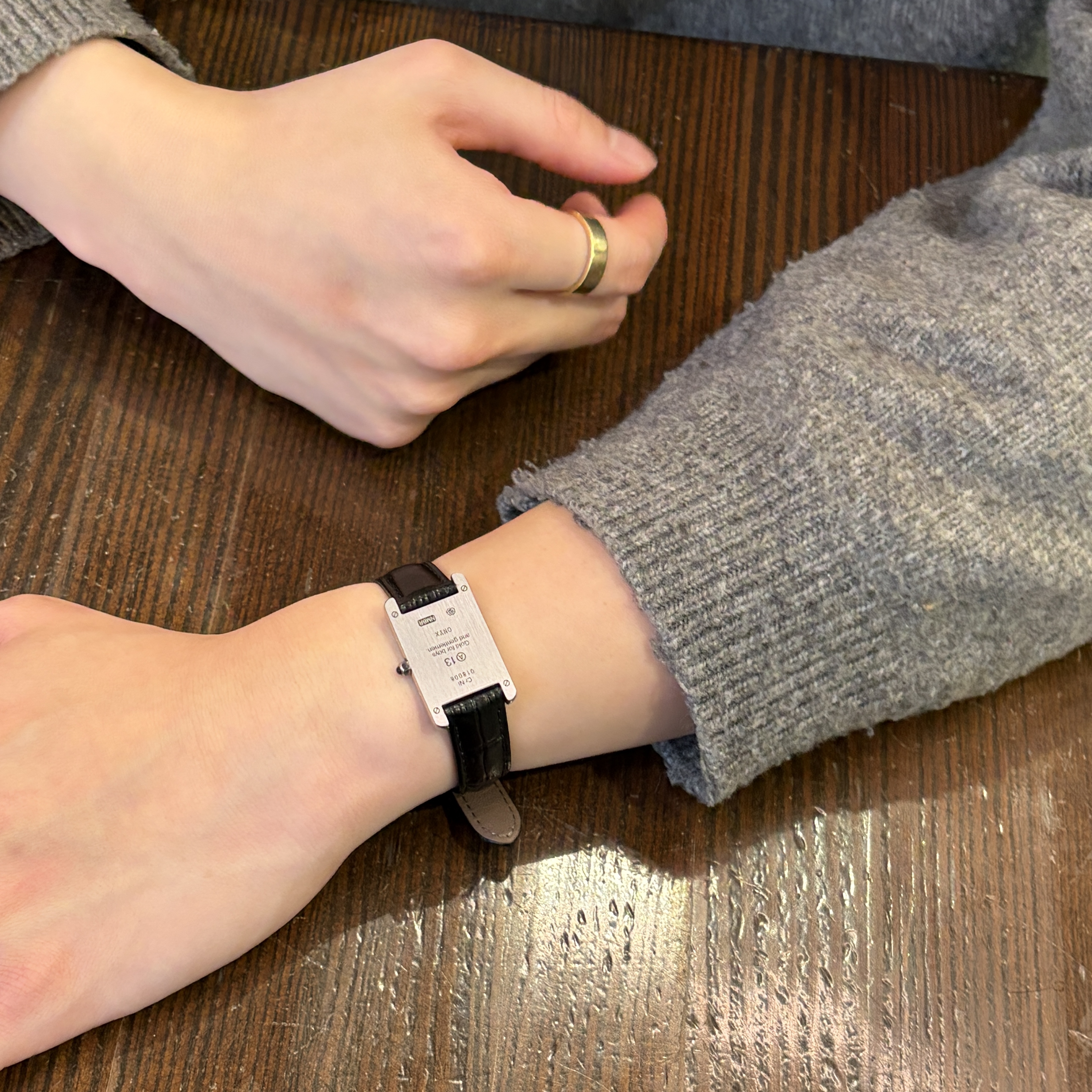 NUMBERING #1901 A13 Watch Bracelet Black/Silver 착용 스타일