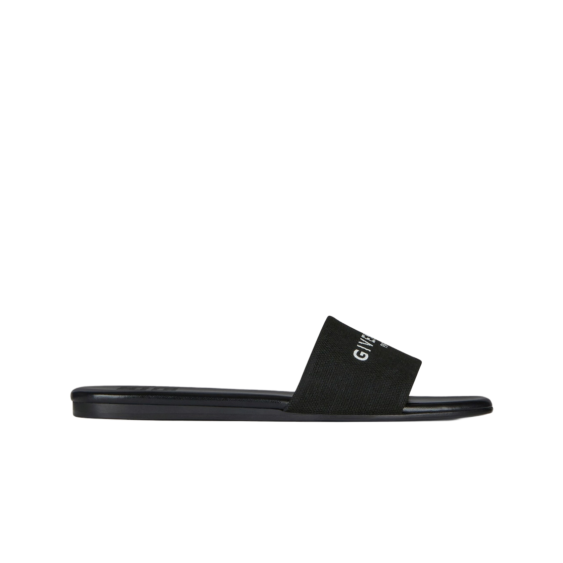 (W) 지방시 캔버스 4G 플랫 뮬 블랙((W) Givenchy 4G Flat Mules in Canvas Black)