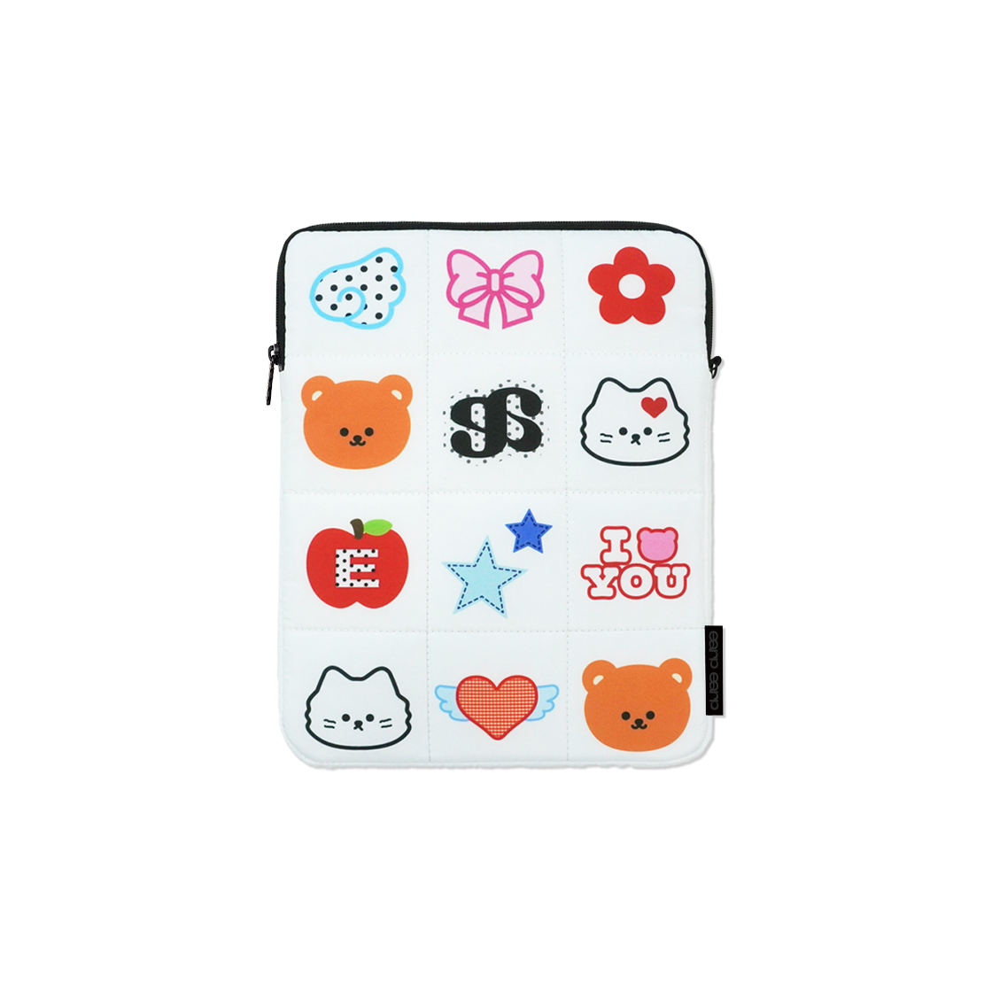 어프어프 키치 레트로 화이트(아이패드 파우치 13인치)(earpearp Kitsch Retro White iPad Pouch 13 Inch)
