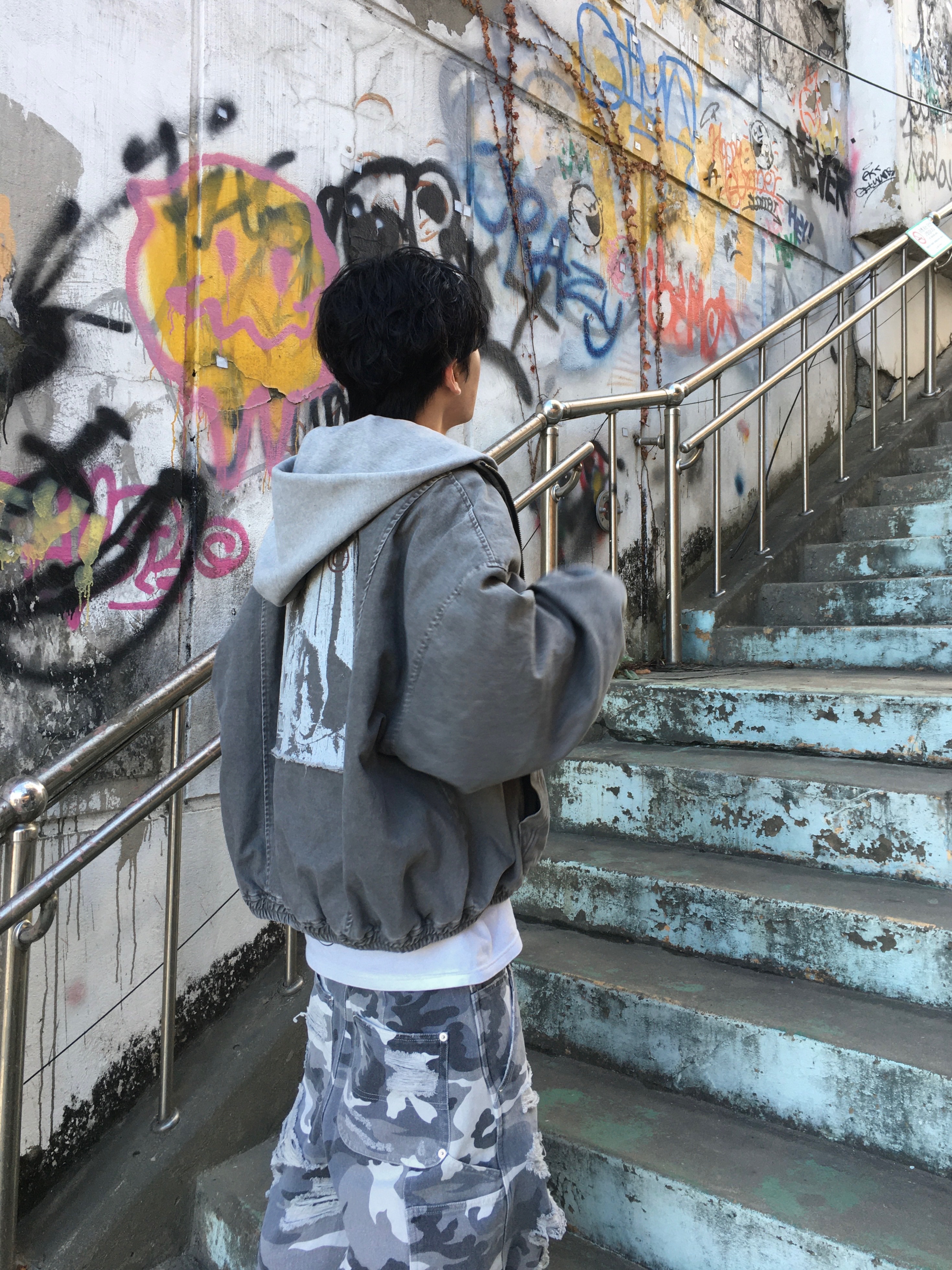 [예약 배송] qualisartifexpereo Hooligan Bomber 착용 스타일 - 5