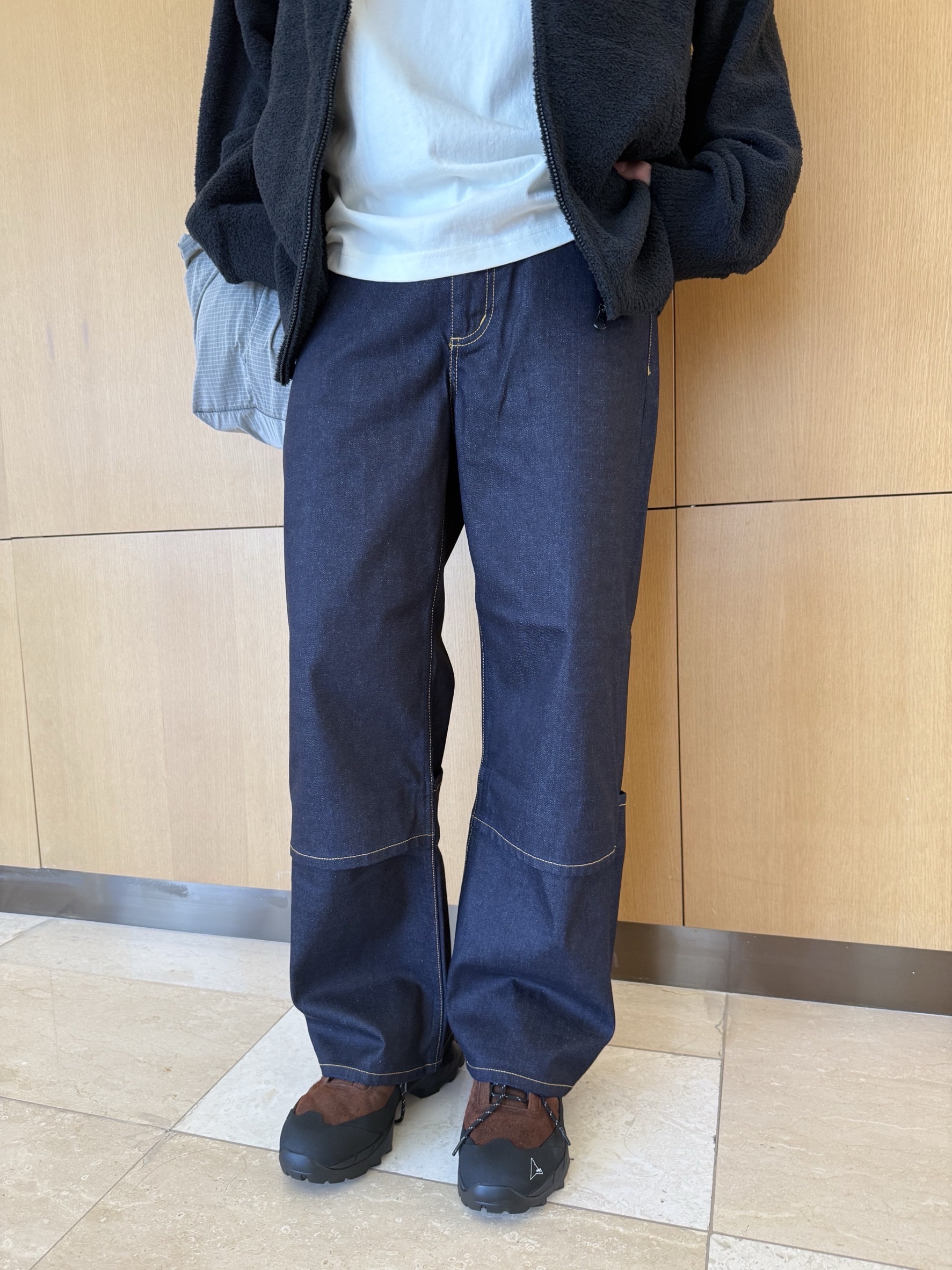 Beautiful People Women Selvedge Denim Flip Hem Pants Indigo - 25FW 착용 스타일 - 1