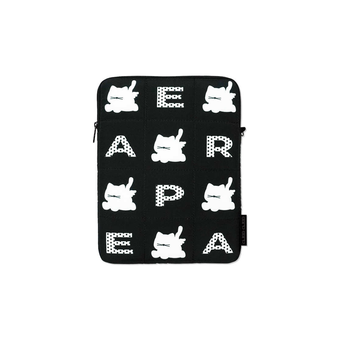 어프어프 레터 패턴 블랙(아이패드 파우치 13인치)(earpearp Letter Pattern Black iPad Pouch 13 Inch)