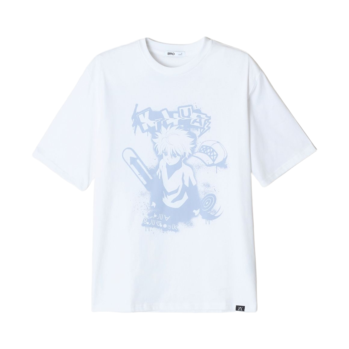 SPRLG11U03 Spao x Hunter x Hunter Short Sleeve T-Shirt White