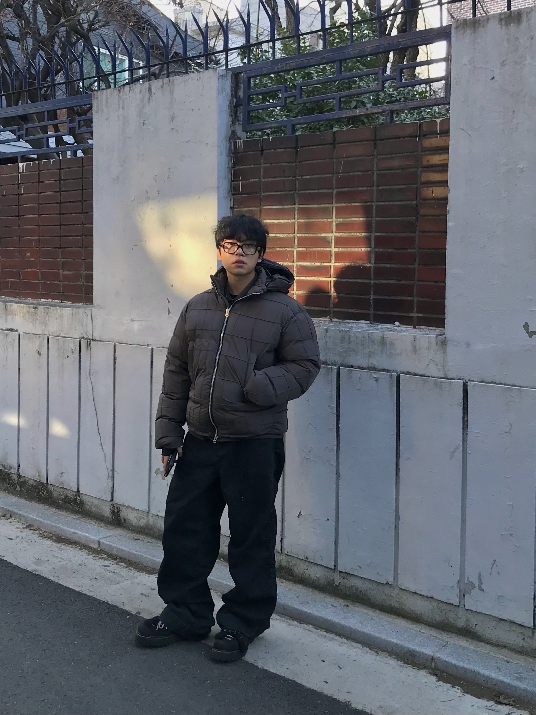 Gentle Monster x Maison Margiela MM114 Black Clear, Hono Report Twin Flowers Necklace 착용 스타일 - 4