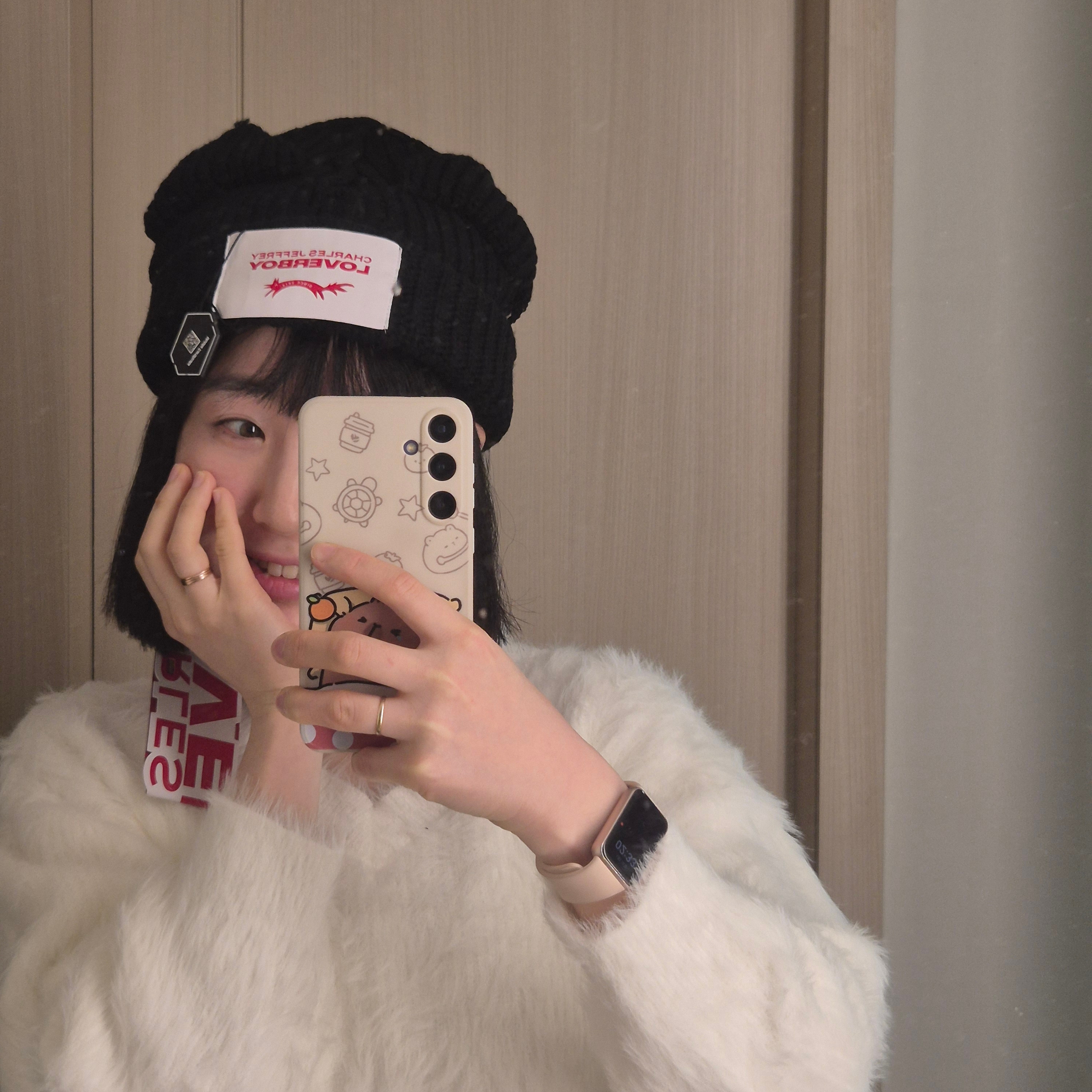 Charles Jeffrey Loverboy Chunky Ears Beanie Black 착용 스타일