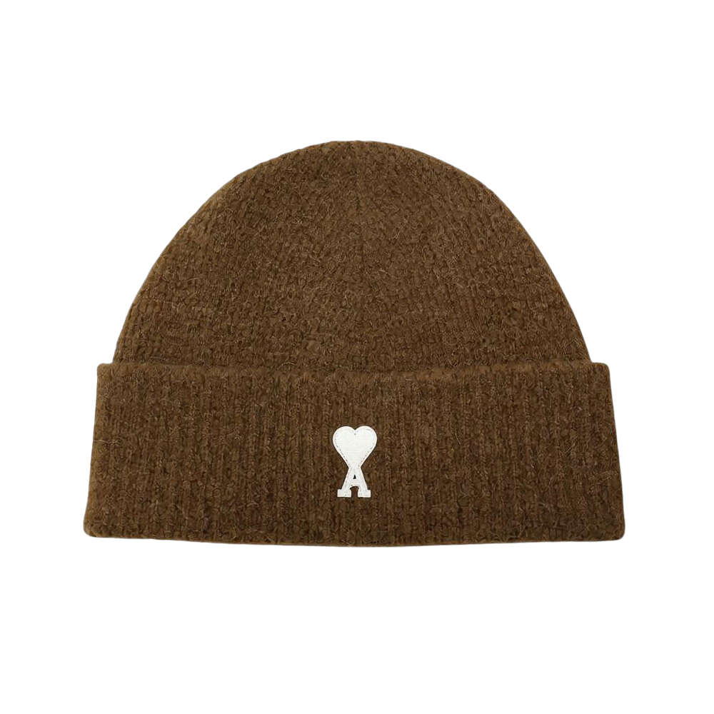 UBO005 KN0135 217 [15%쿠폰]Ami Heart Logo Beanie Brown