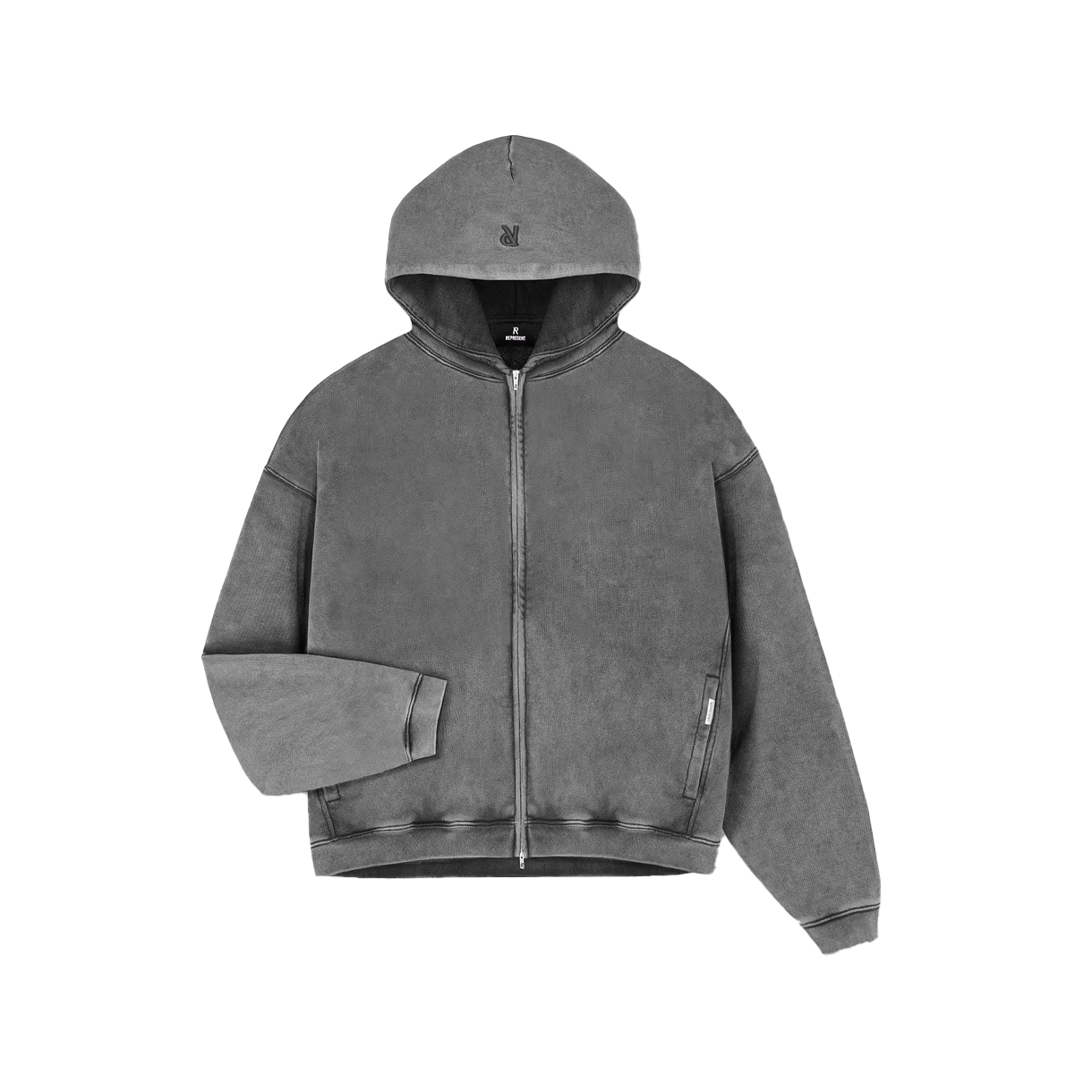 리프레젠트 이니셜 박시 집 후디 빈티지 그레이 - 26SS(Represent Initial Boxy Zip Hoodie Vintage Grey - 26SS)