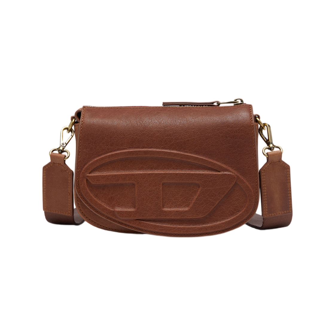 X10223P8765-T2064 Diesel 1DR-Camera Bag In PUll-Up Leather Brown