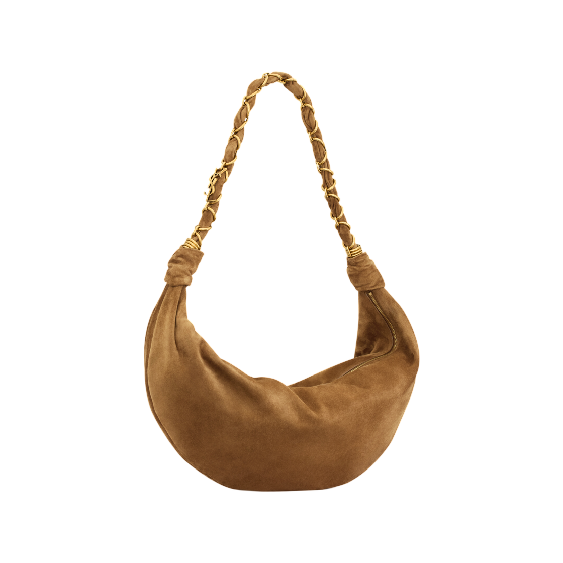 생로랑 아말리아 호보 스웨이드 카라멜 꼬냑(Saint Laurent Amalia Hobo in Suede Caramel Cognac) - 3