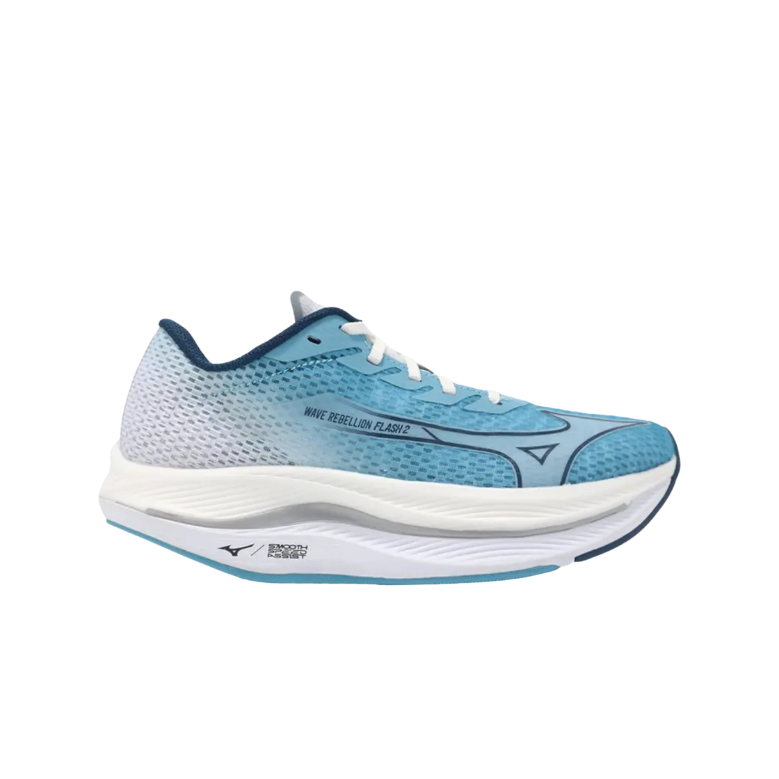 J1GD243571 (W) Mizuno Wave Rebellion Flash 2 River Blue White