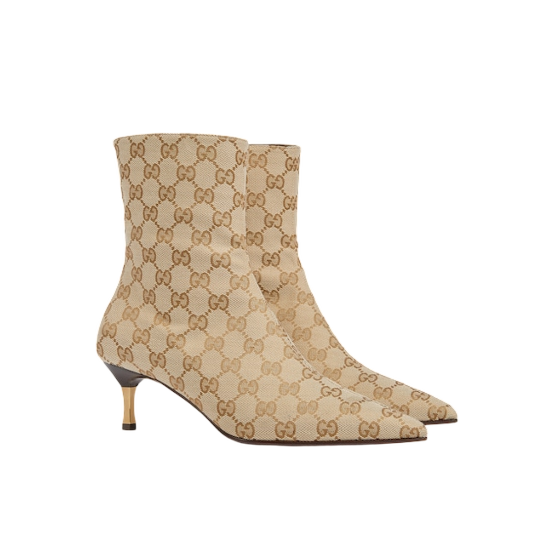 (W) 구찌 스틸레토 부티 샌드 다크 브라운((W) Gucci Stiletto Bootie Sand Dark Brown) - 2