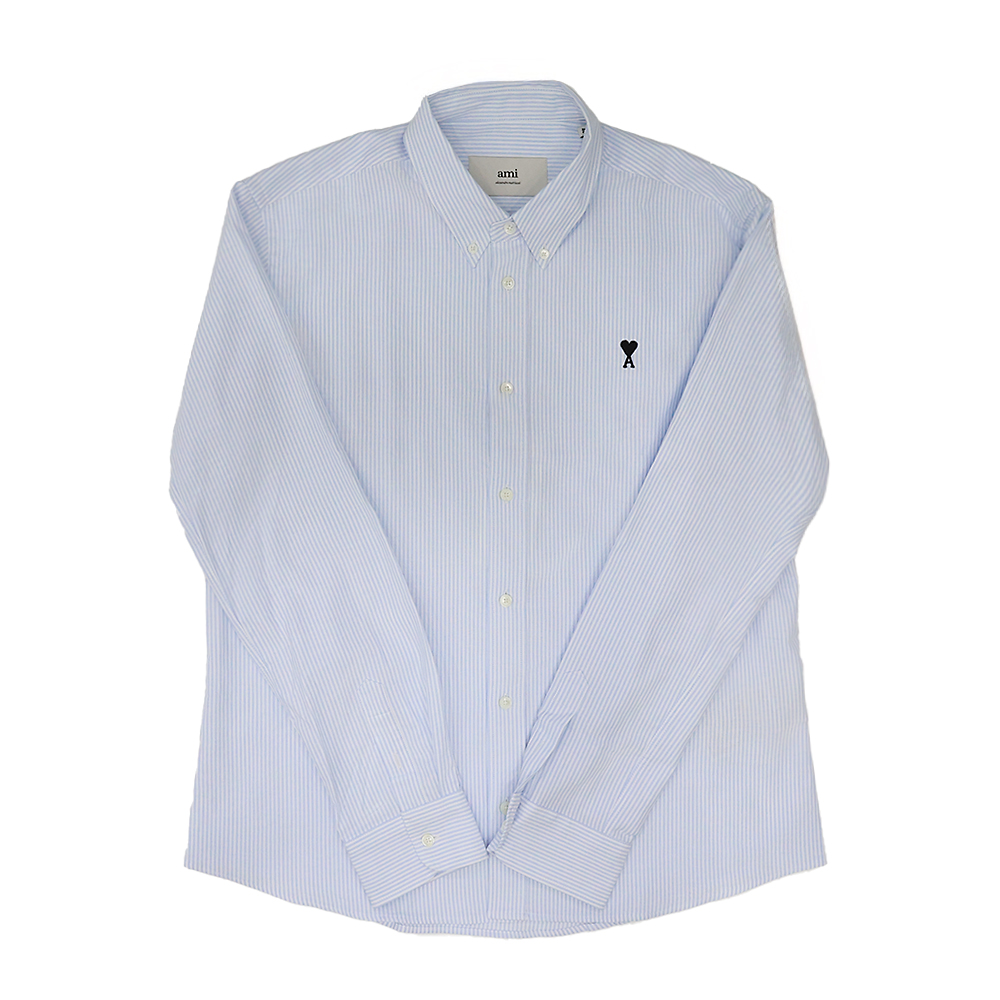 HSH763 CO0087 475 [15%쿠폰]Ami Small Heart Logo Shirt Sky Blue