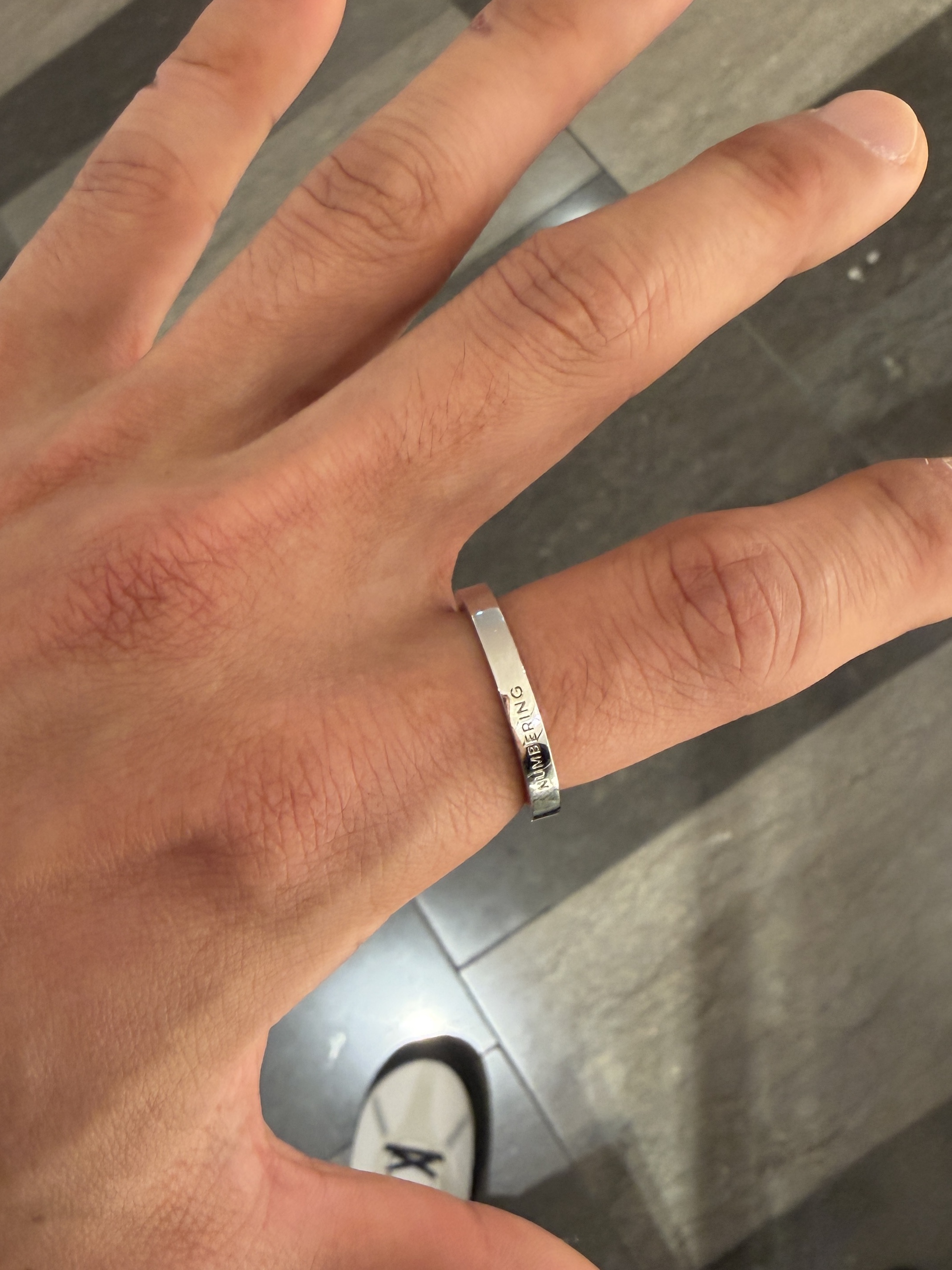 NUMBERING #3414 Side Pave Ring Silver, Norda 001/A Cinder 착용 스타일 - 2