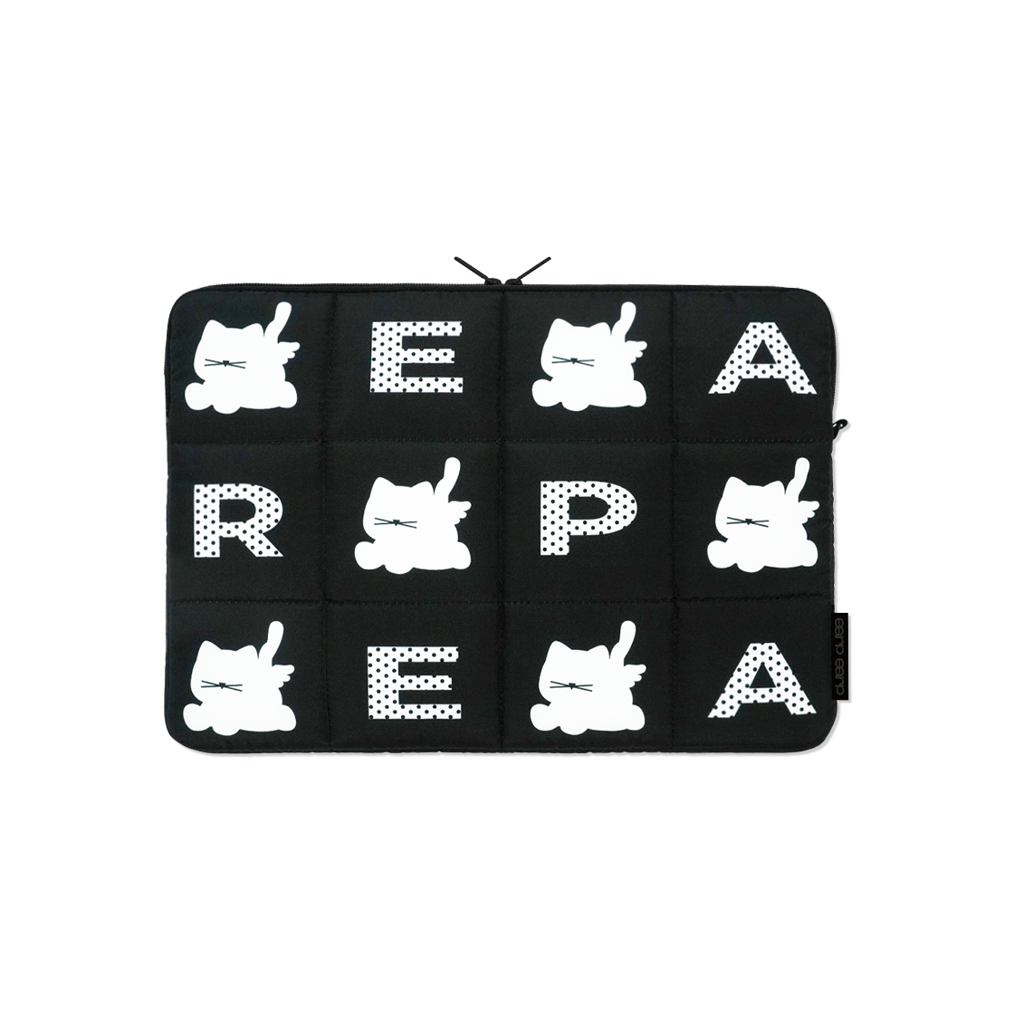 어프어프 레터 패턴 블랙(노트북 파우치 15인치)(earpearp Letter Pattern Black Laptop Pouch 15 Inch)