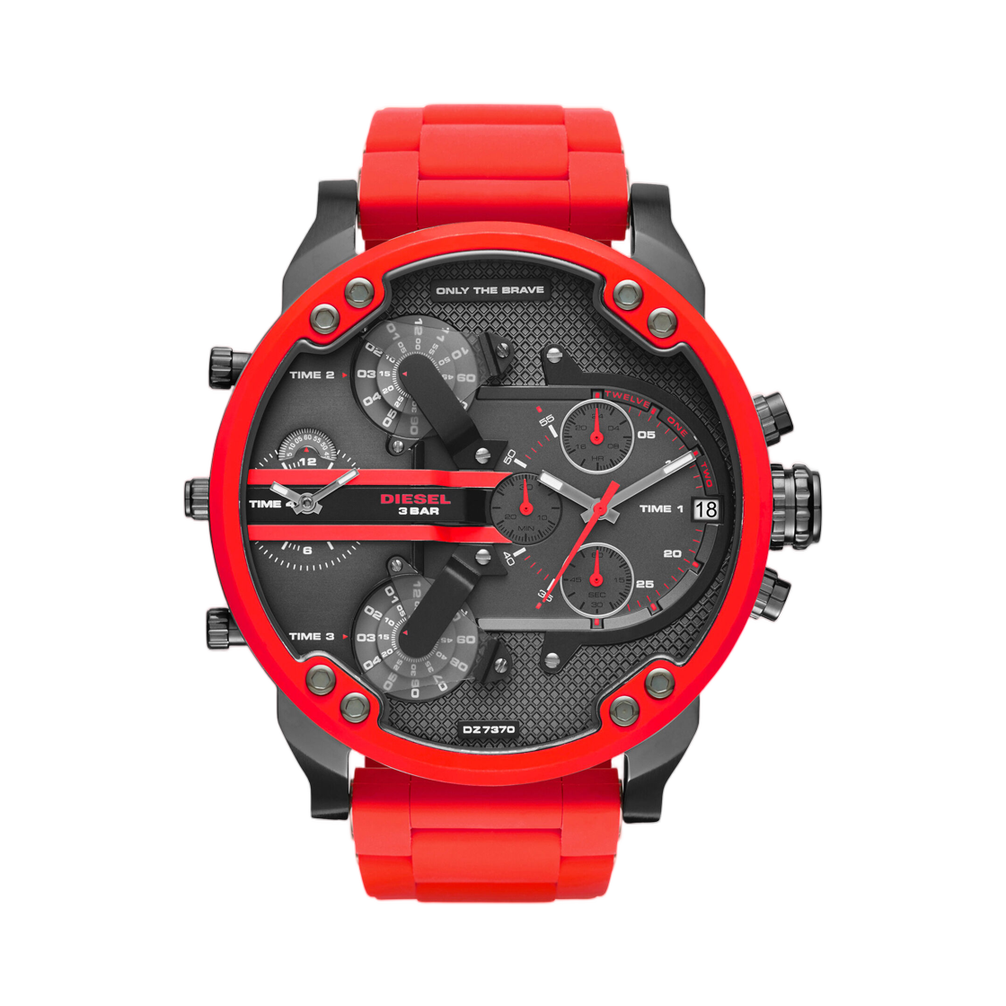 DZ737000QQQ-01 Diesel Mr. Daddy 2.0 Red Metal Watch 55 mm Red