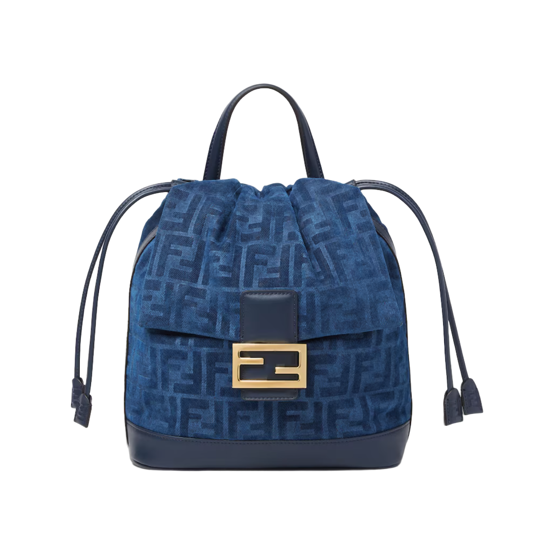 8BZ057AWDVF1UJW Fendi FF Denim Backpack Blue