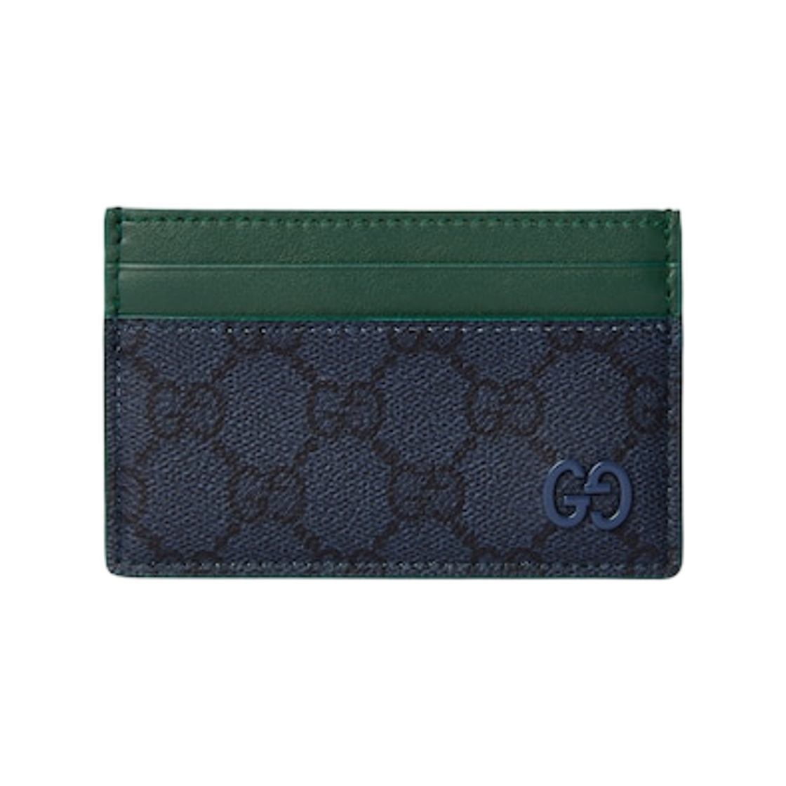 구찌 그린 GG 카드 케이스 다크 블루(Gucci Green GG Card Case Dark Blue) - 1