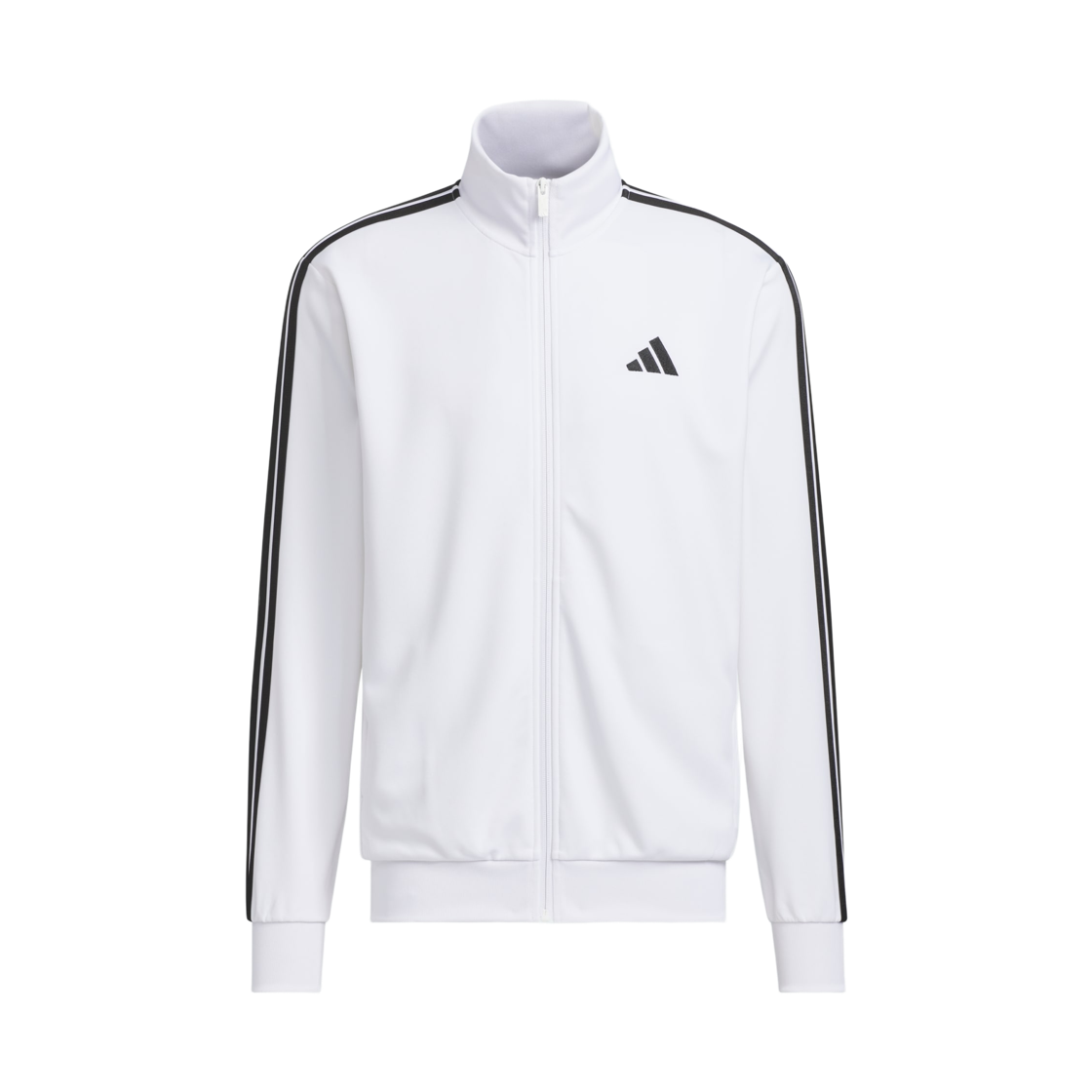 아디다스 3S 레귤러 핏 더블 니트 트랙 탑 화이트 - KR 사이즈(Adidas 3S Regular Fit Double Knit Track Top White - KR Sizing)