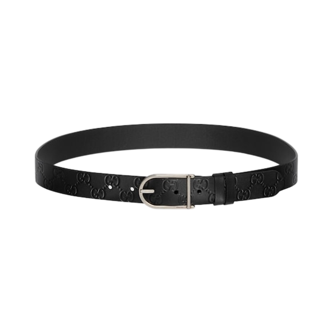 854734-AAFDV-1000 Gucci Reversible Belt Rounded Buckle Black