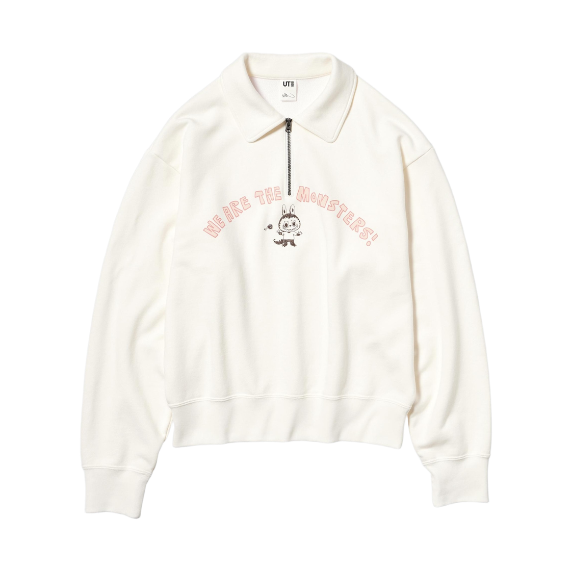 (W) 유니클로 x 팝마트 하프집 스웨트셔츠 오프 화이트 - JP