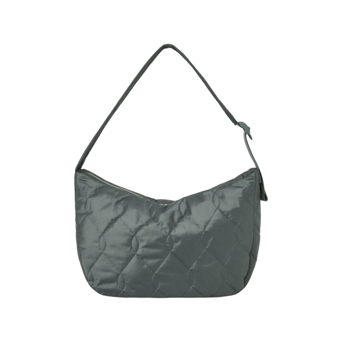 코스 나일론 퀼티드 크로스바디 메신저백 그린(COS Quilted Crossbody Messenger Bag with Nylon Green) - 1