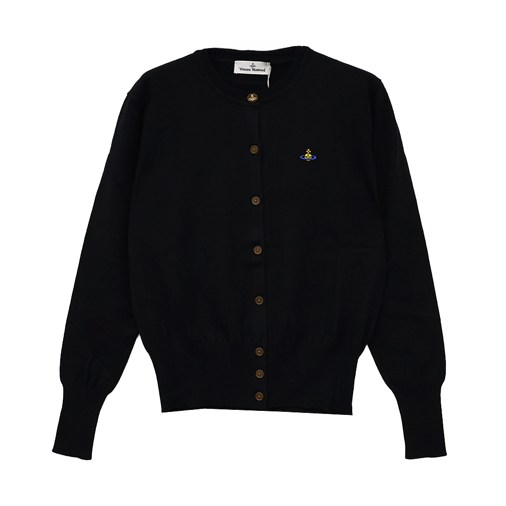 1803002P Y001V N401 [15%쿠폰]Vivienne Westwood Bea Crewneck Cardigan Black