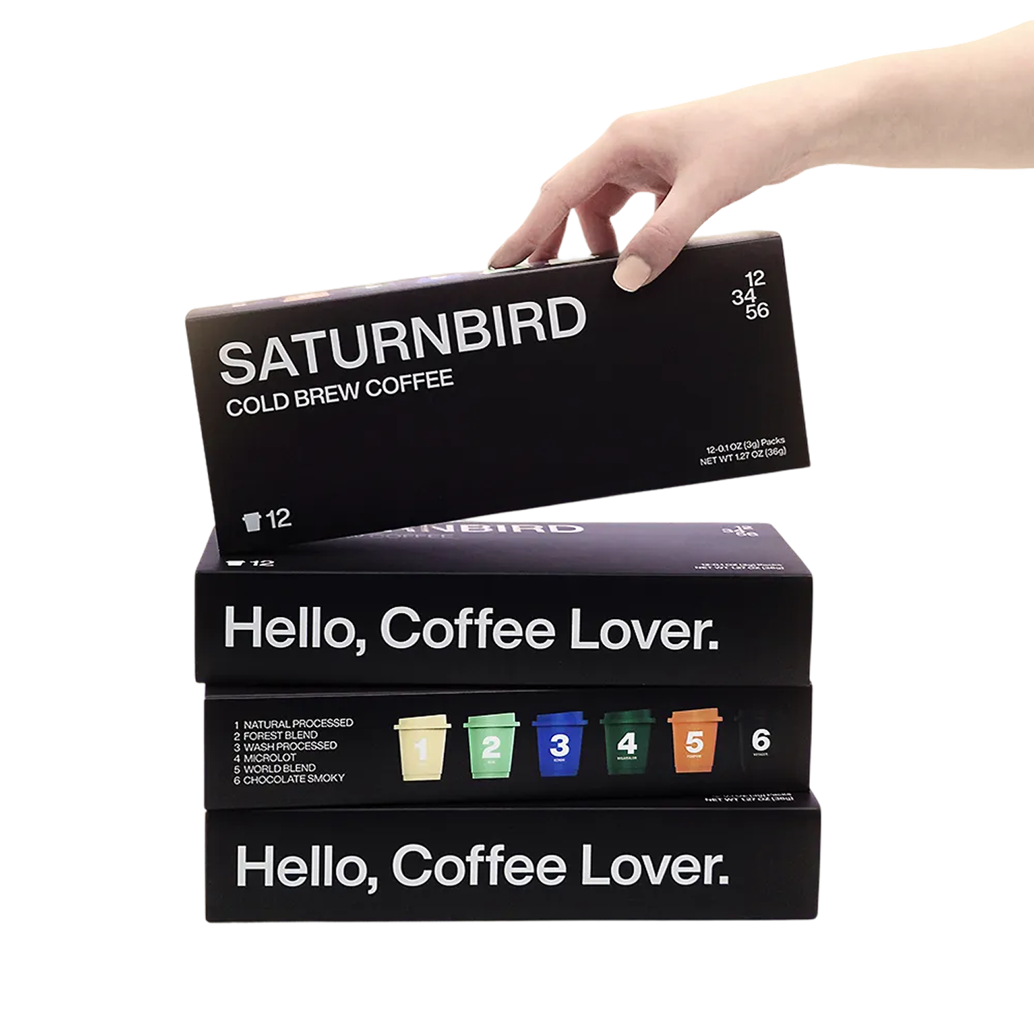새턴버드 넘버 시리즈 콜드브루 커피 12개입 선물세트 (6종 혼합) (Hello, Coffee Lover.)(SATURNBIRD Number Series Cold Brew Coffee 12ea Gift Set (Variety Pack)) - 2