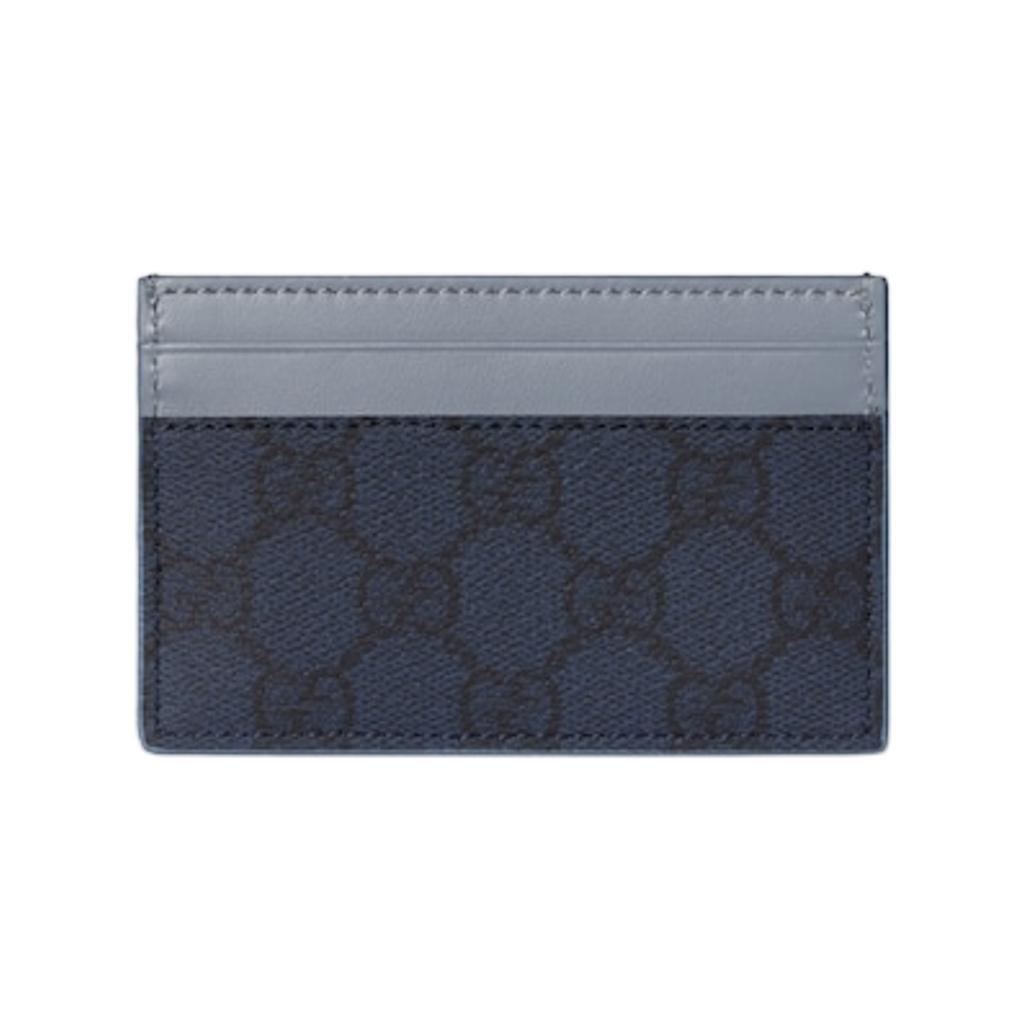 구찌 더스티 블루 트림 GG 카드 케이스 다크 블루(Gucci Dusty Blue Trim GG Card Case Dark Blue) - 2