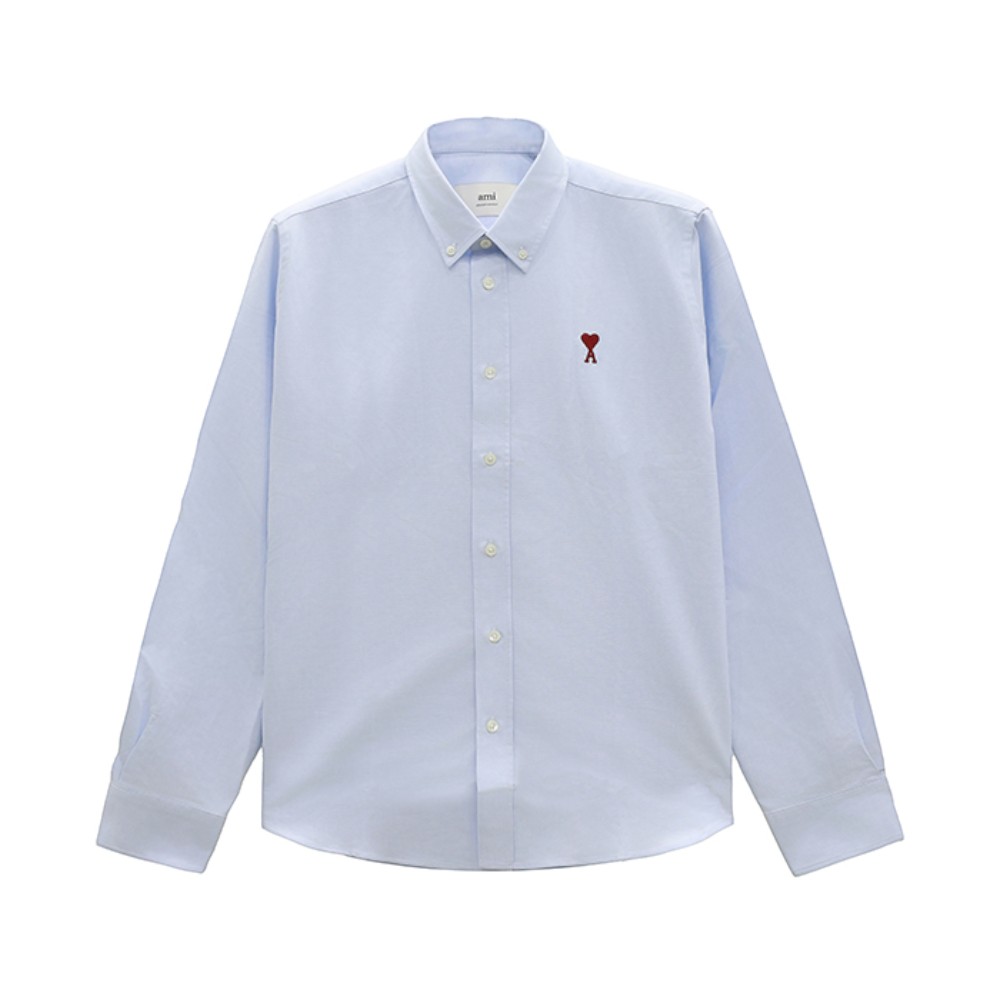 BFUSH063 CO0031 450 [15%쿠폰]Ami Small Heart Logo Shirt Sky Blue