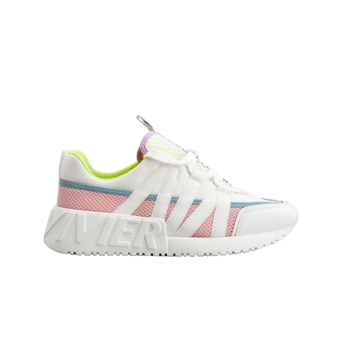 (W) 로저 비비에 비브 고 레이스업 스니커즈 핑크((W) Roger Vivier Viv' Go Lace Up Sneakers Pink)