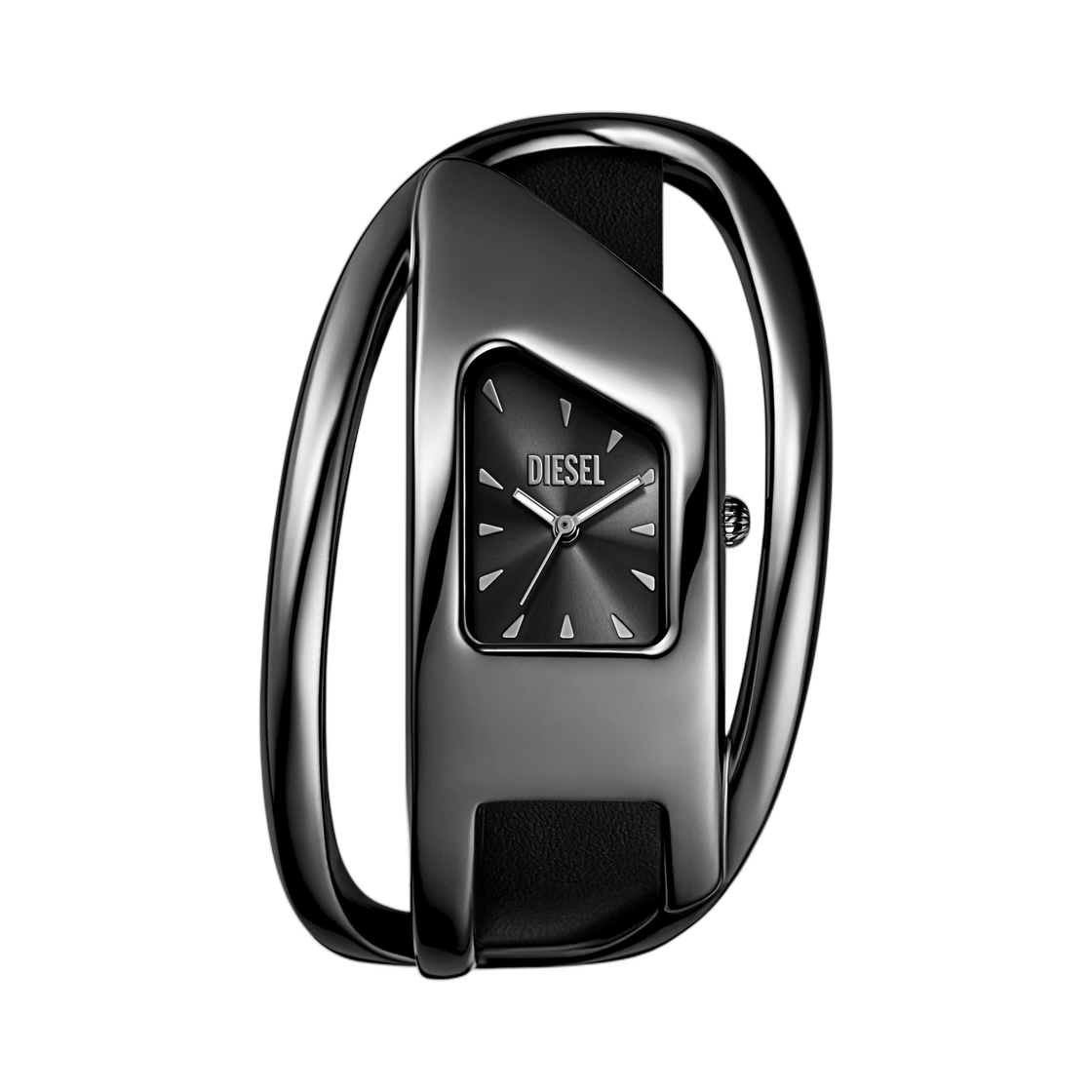 DZ562900QQQ-01 Diesel Wrap-D Black Leather Watch Black