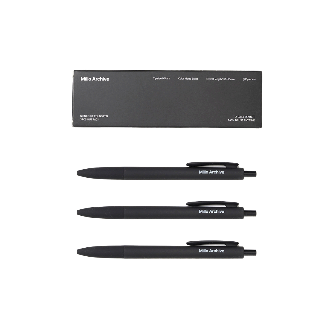 밀로 아카이브 시그니처 라운드 펜 블랙(Millo Archive Signature Round Pen Black)