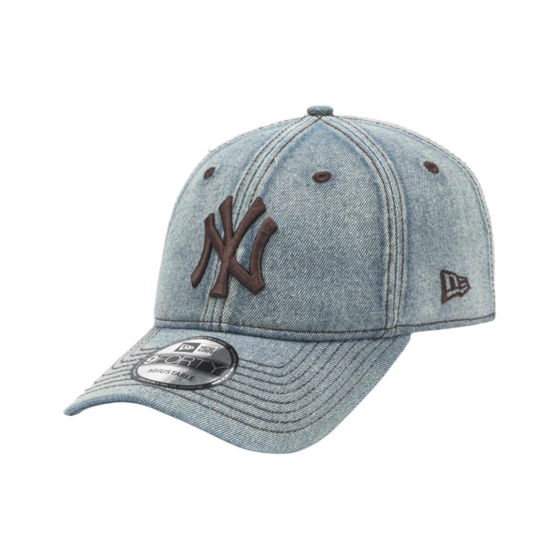 뉴에라 MLB 뉴욕 양키스 데님 시리즈 언스트럭쳐 볼캡 라이트 블루(New Era MLB New York Yankees Denim Series Unstructured Ball Cap Light Blue)
