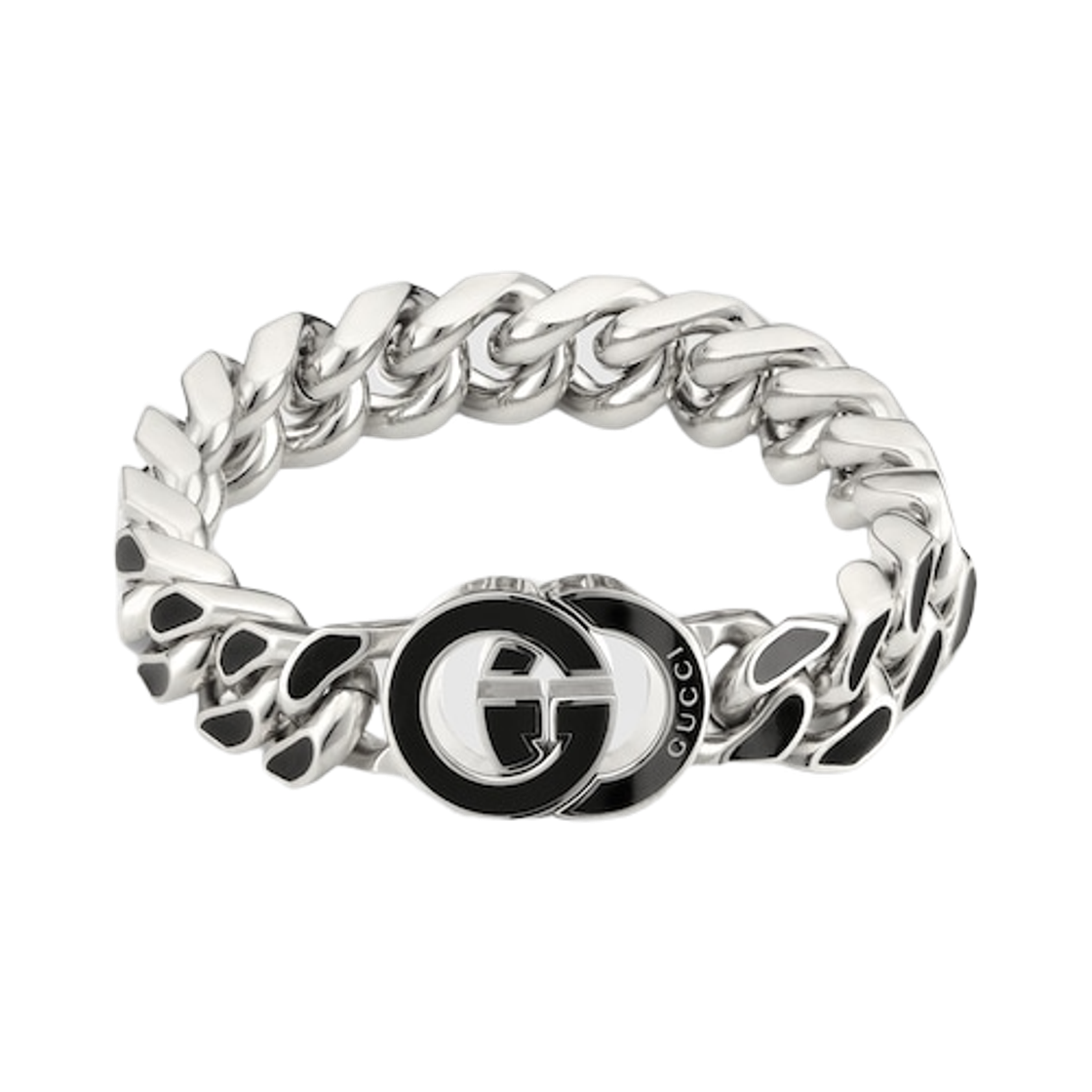 구찌 인터로킹 체인 브레이슬릿 하드웨어 블랙(Gucci Interlocking Chain Bracelet Palladium Black) - 1